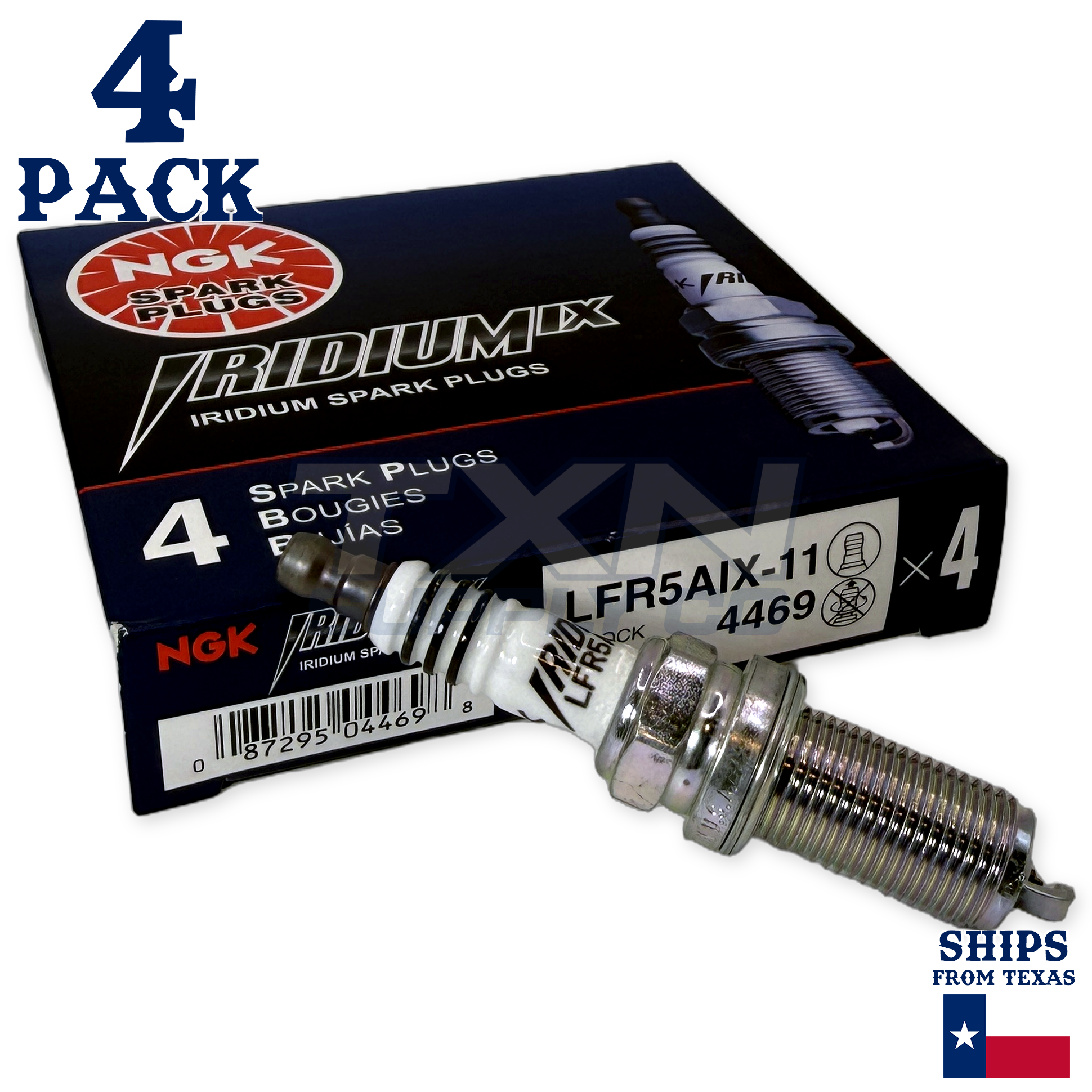 4 Pack NGK Iridium IX 4469 Spark Plugs LFR5AIX-11 - Image 1