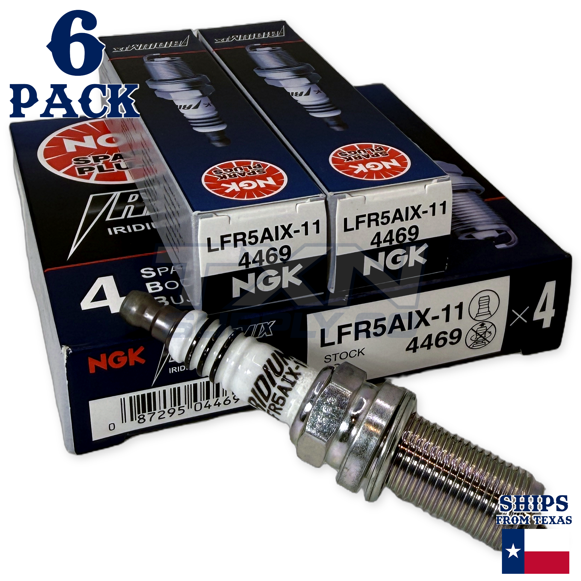 6 Pack NGK Iridium IX 4469 Spark Plugs LFR5AIX-11