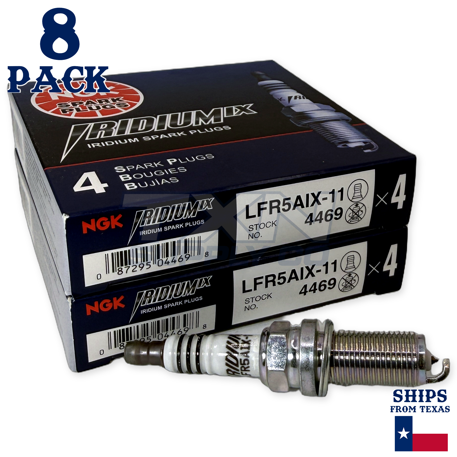 8 Pack NGK Iridium IX 4469 Spark Plugs LFR5AIX-11