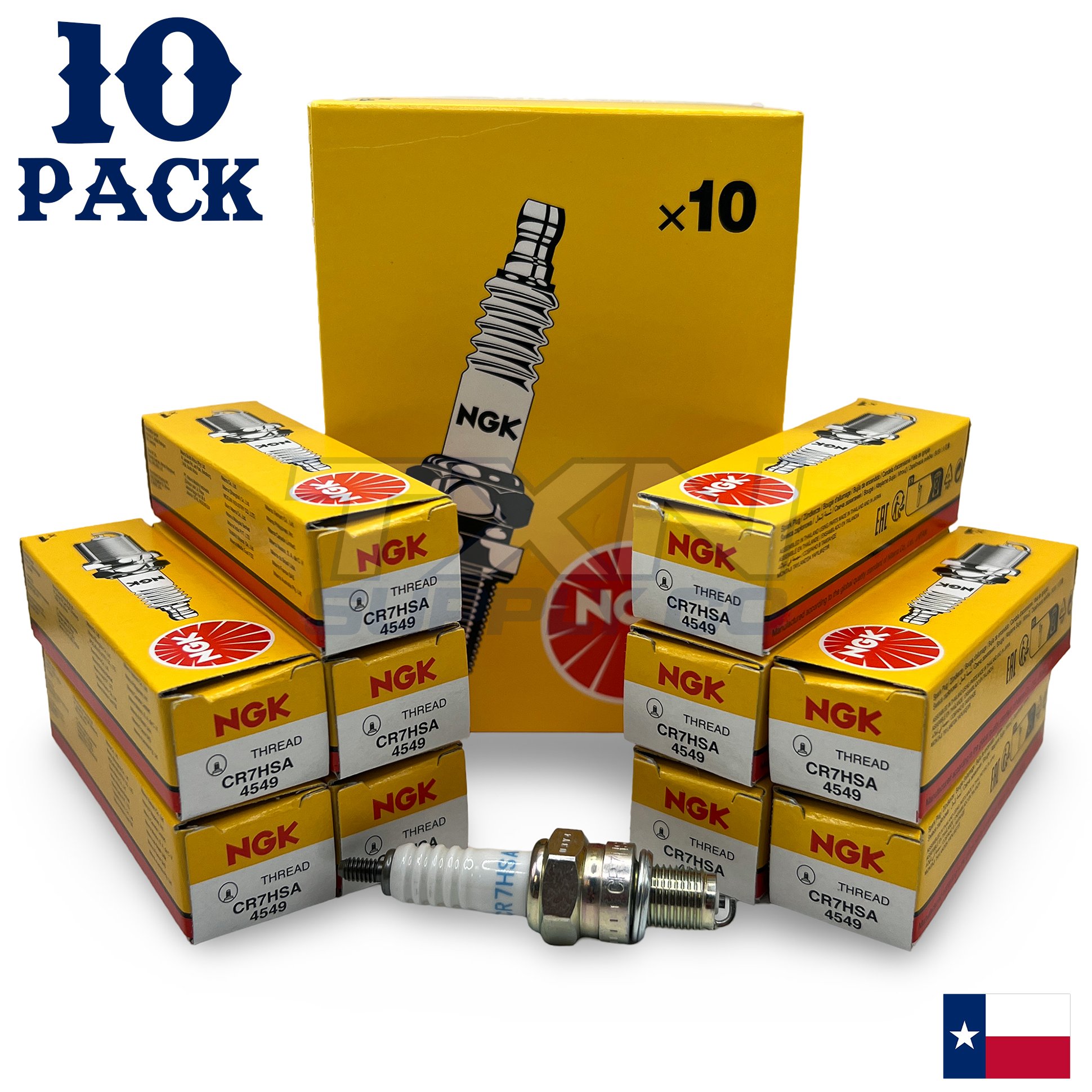 NGK 4549 Spark Plug CR7HSA - Pack of 10