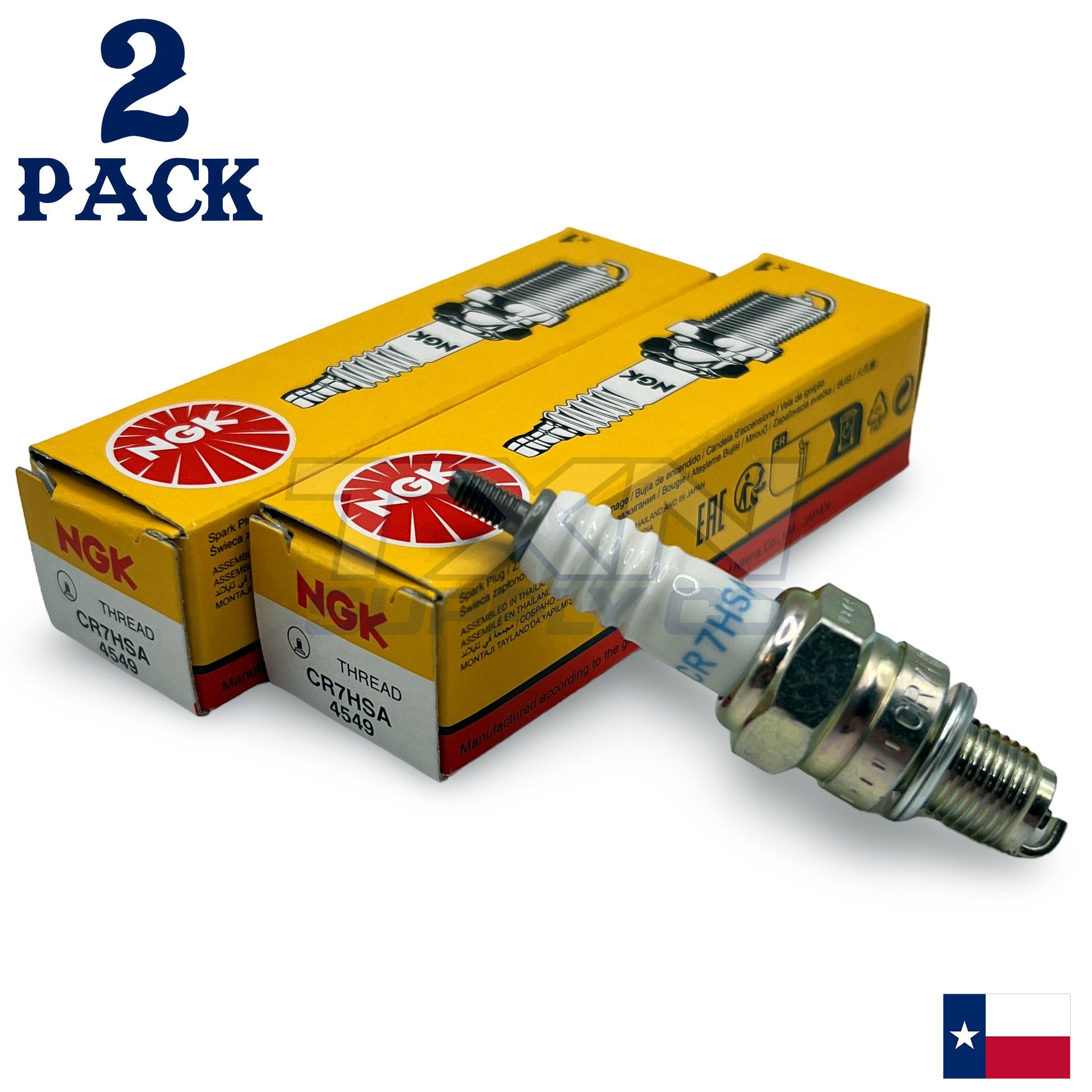 NGK 4549 Spark Plug CR7HSA - 2 Pack - Image 1