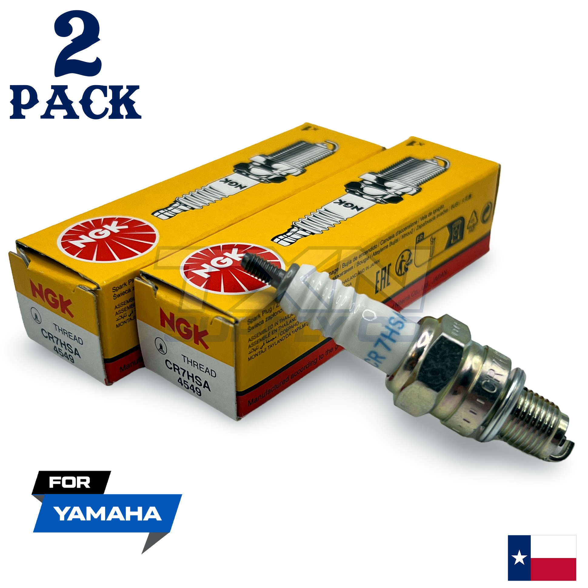 2 NGK Spark Plug - For 1999-2004 XVS 125 Yamaha Motorcycle - Image 1