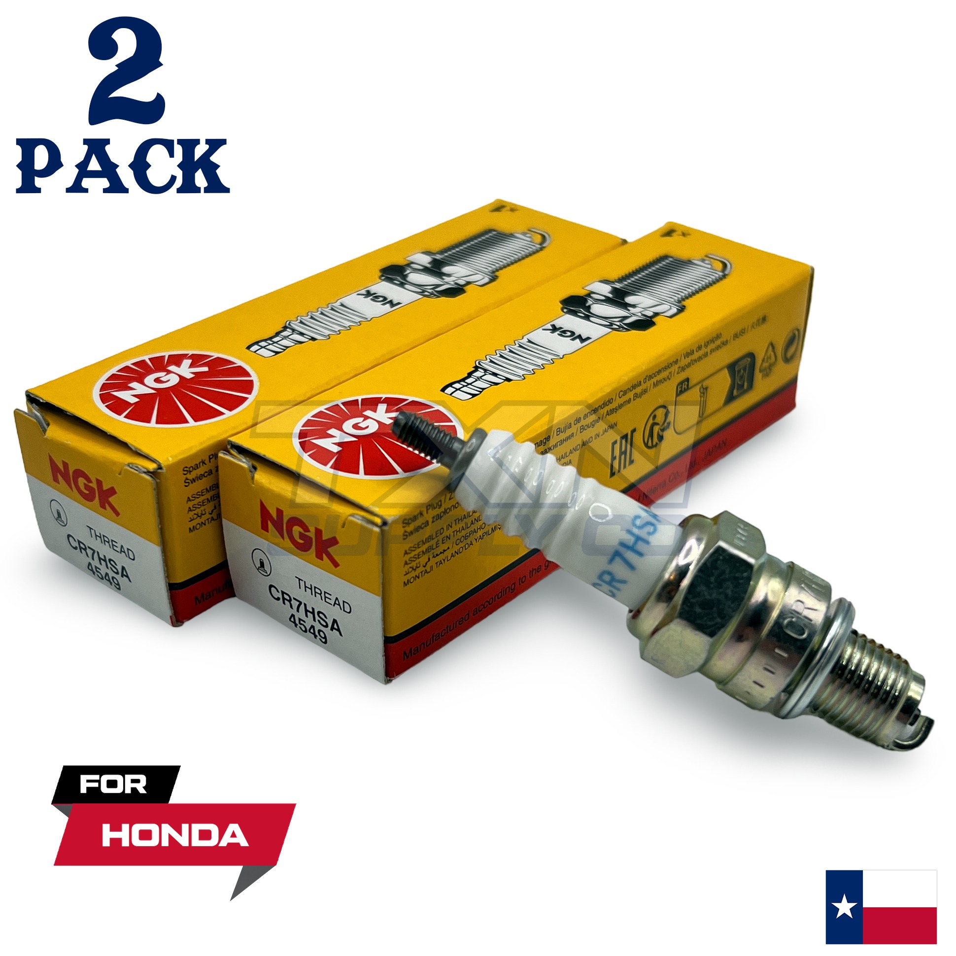 2 NGK Spark Plug - For CM 125 C Custom Honda Motorcycle - Image 1