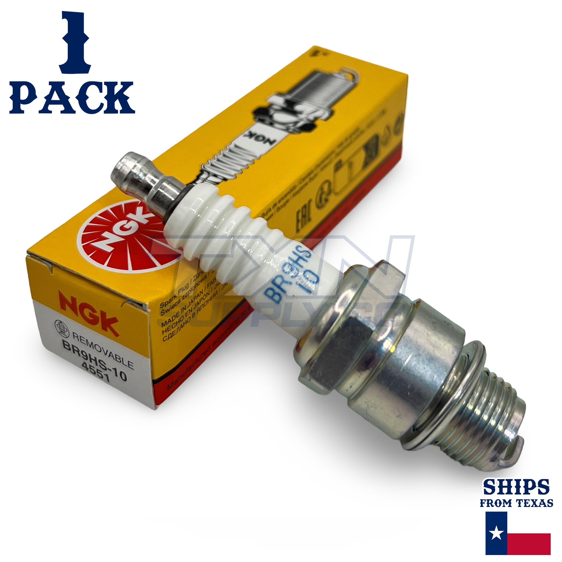 NGK 4551 Standard Spark Plug - BR9HS-10, 1 Pack - Image 1