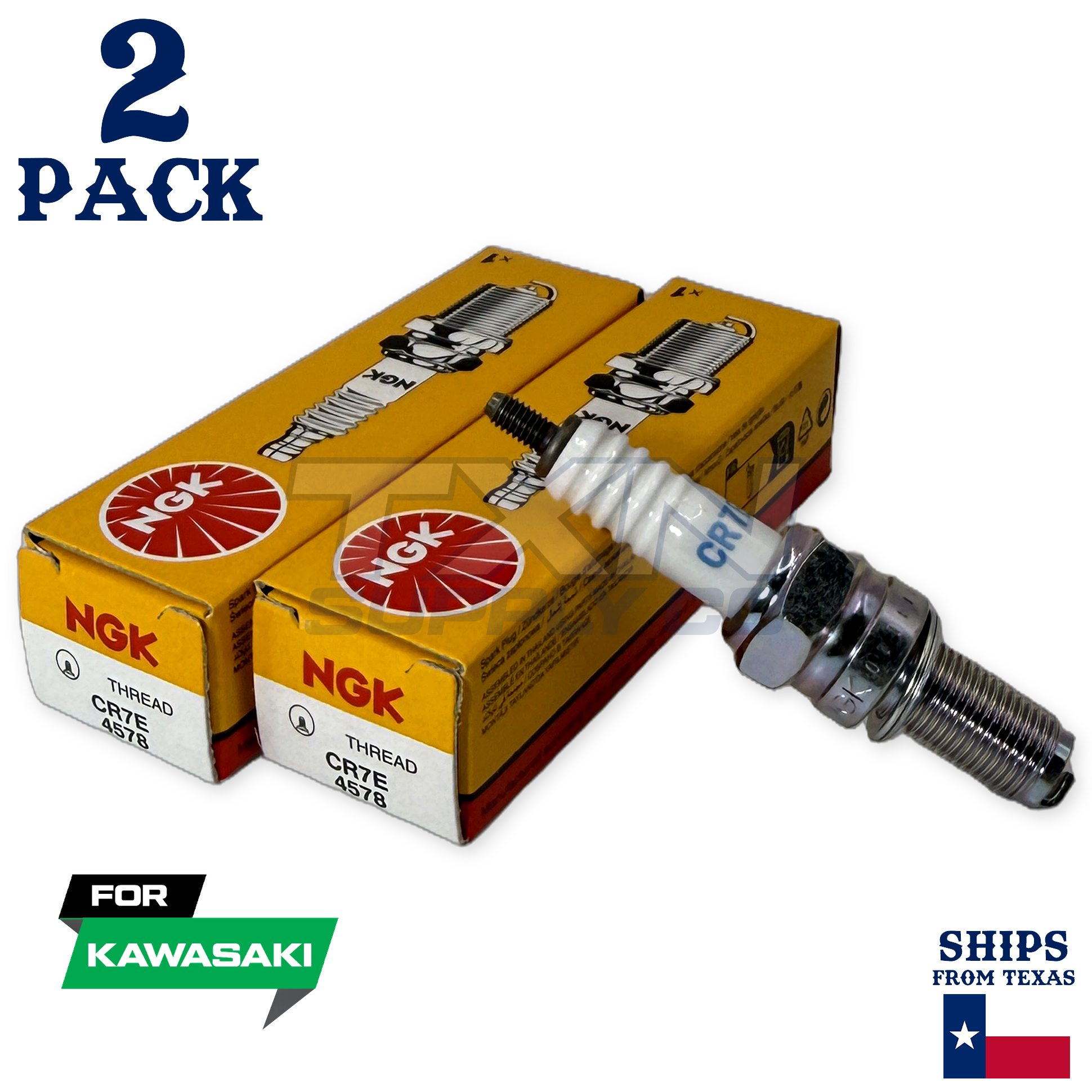 2 Pack NGK Spark Plug - For 2014 Kawasaki Brute Force 750 ATV