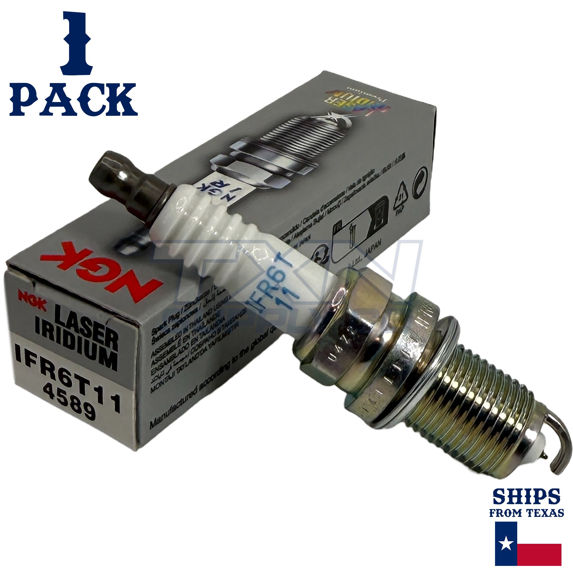 1 Pack NGK Laser Iridium 4589 Spark Plugs IFR6T11 - Image 1