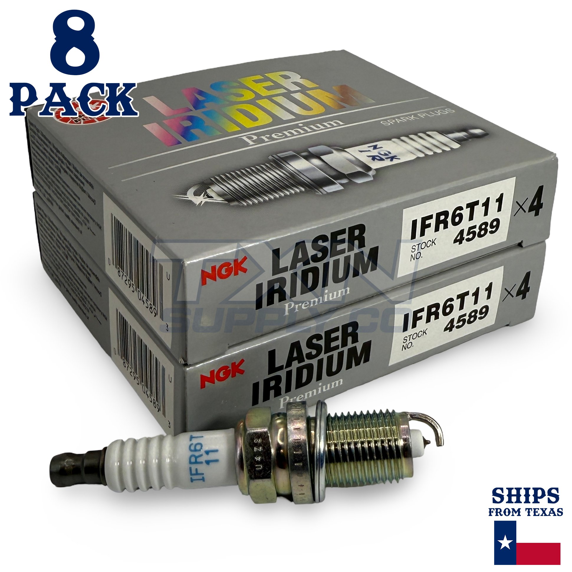 8 Pack NGK Laser Iridium Spark Plugs 1990-1994 for Lexus LS400 4.0L V8 - Image 1
