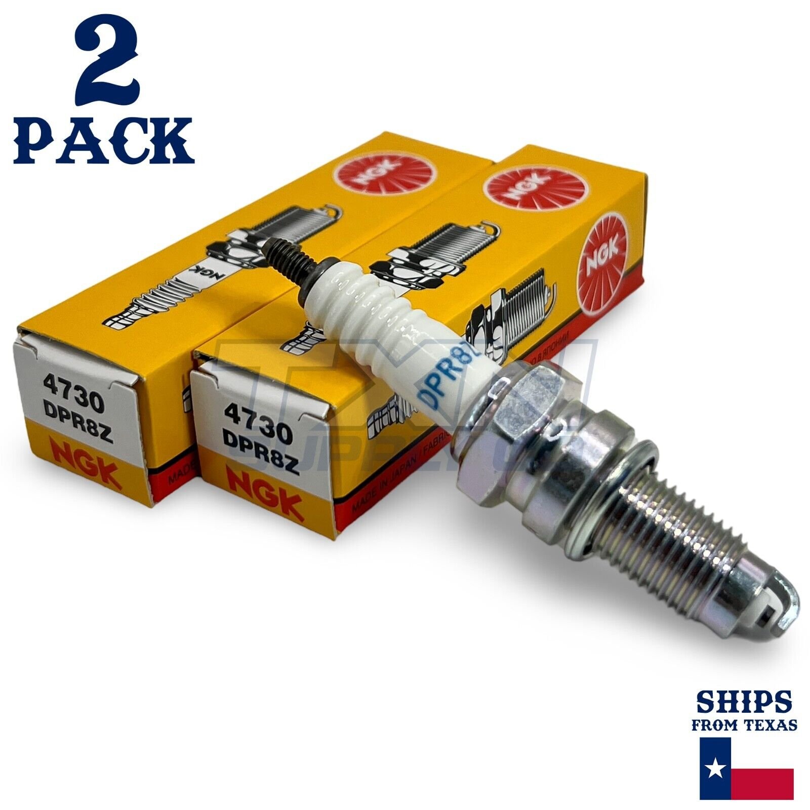 2 Pack NGK 4730 DPR8Z Standard Spark Plugs for X24GPR-U X22GPR-U 98061-58616 - Image 1