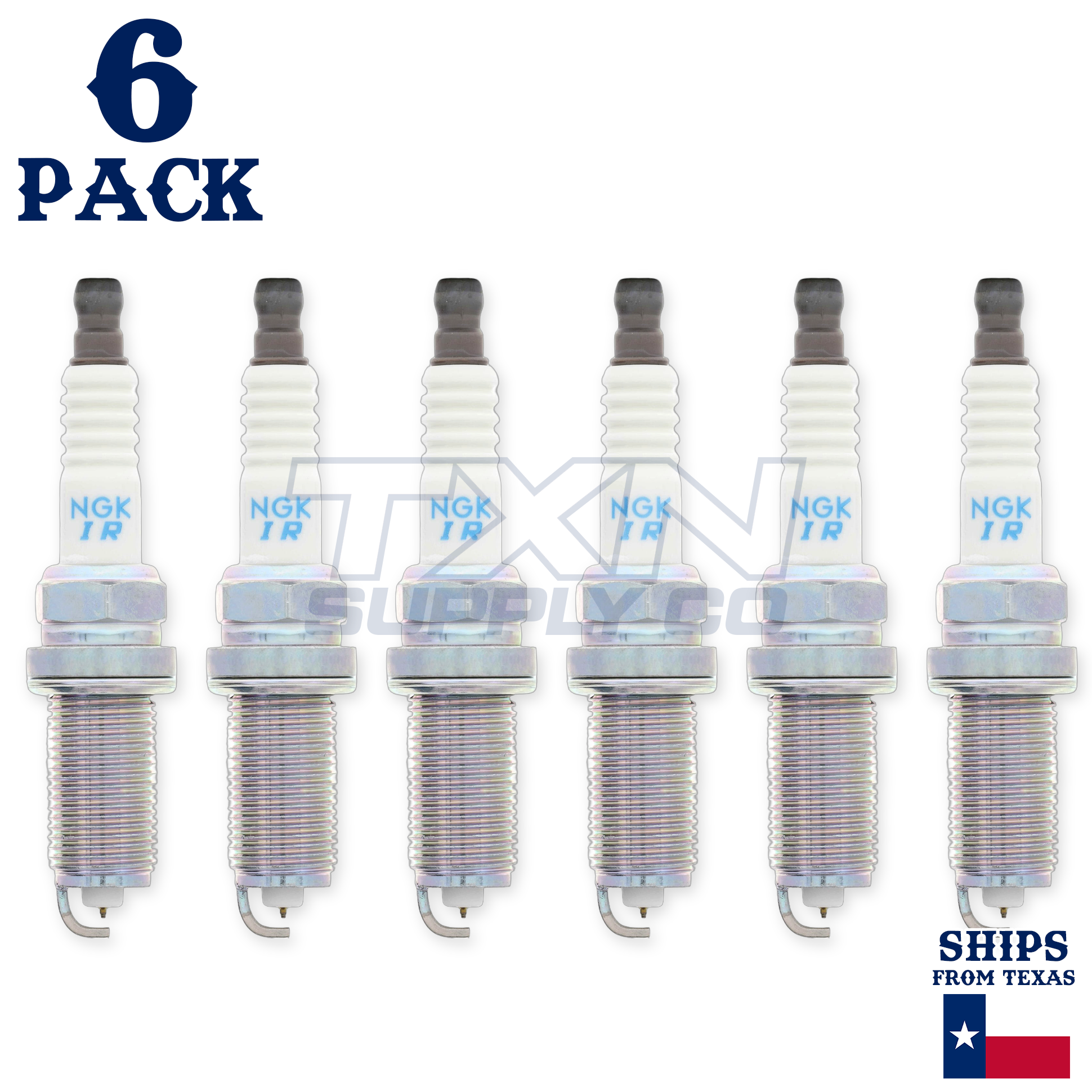 6 Pack NGK V-Power 4904 Spark Plugs ILFR6T11 - Image 1