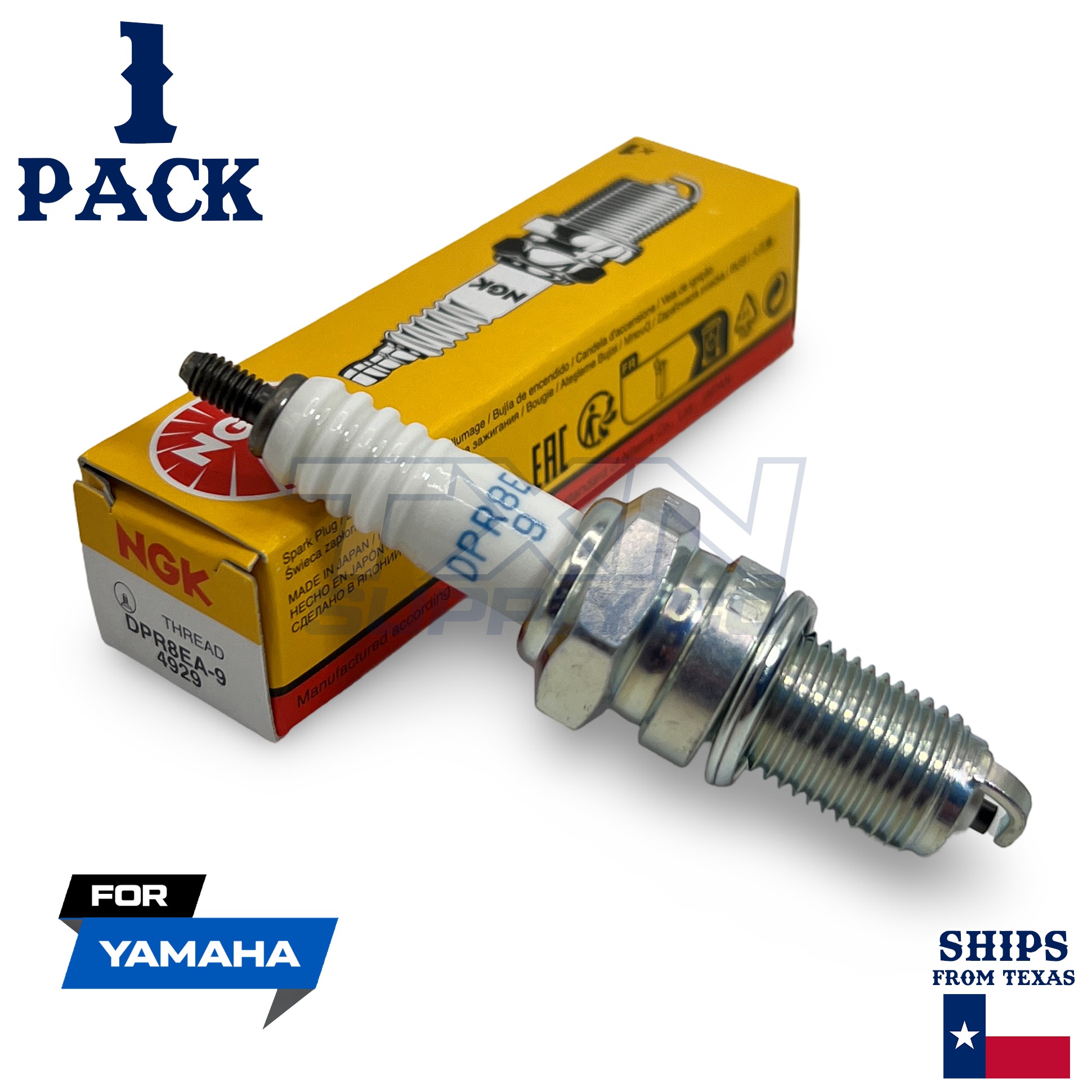 NGK Resistor Sparkplug DPR8EA-9 for Yamaha RAPTOR 660 2001-2005 - Image 1