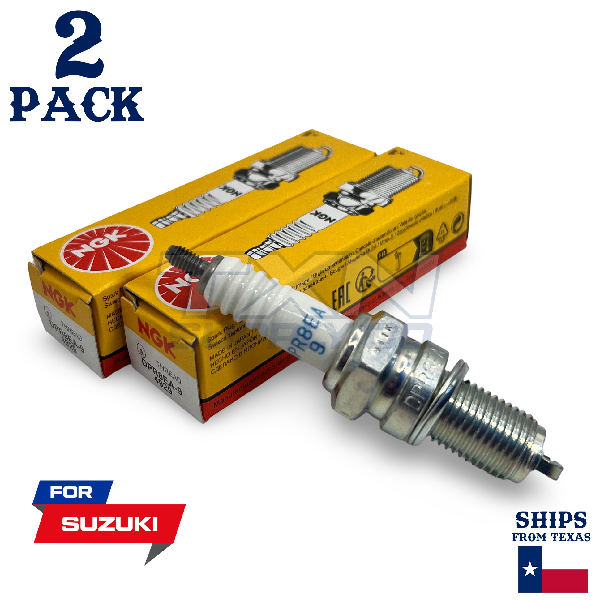 2 NGK Spark Plug - For 1991-1997 VS 800 Intruder Suzuki Motorcycle - Image 1