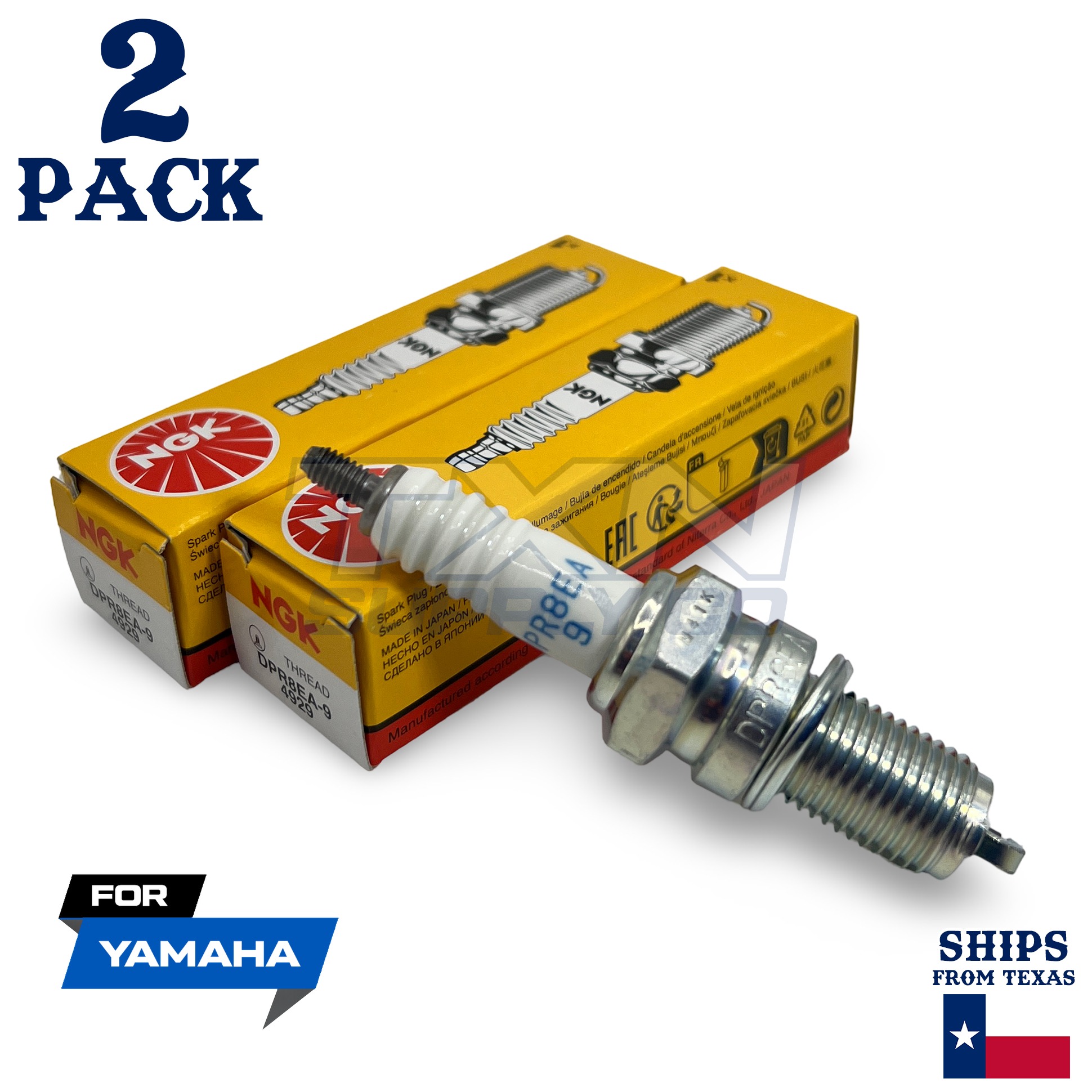 2 NGK Spark Plug - For XV 1900 Midnight Star Yamaha Motorcycle - Image 1