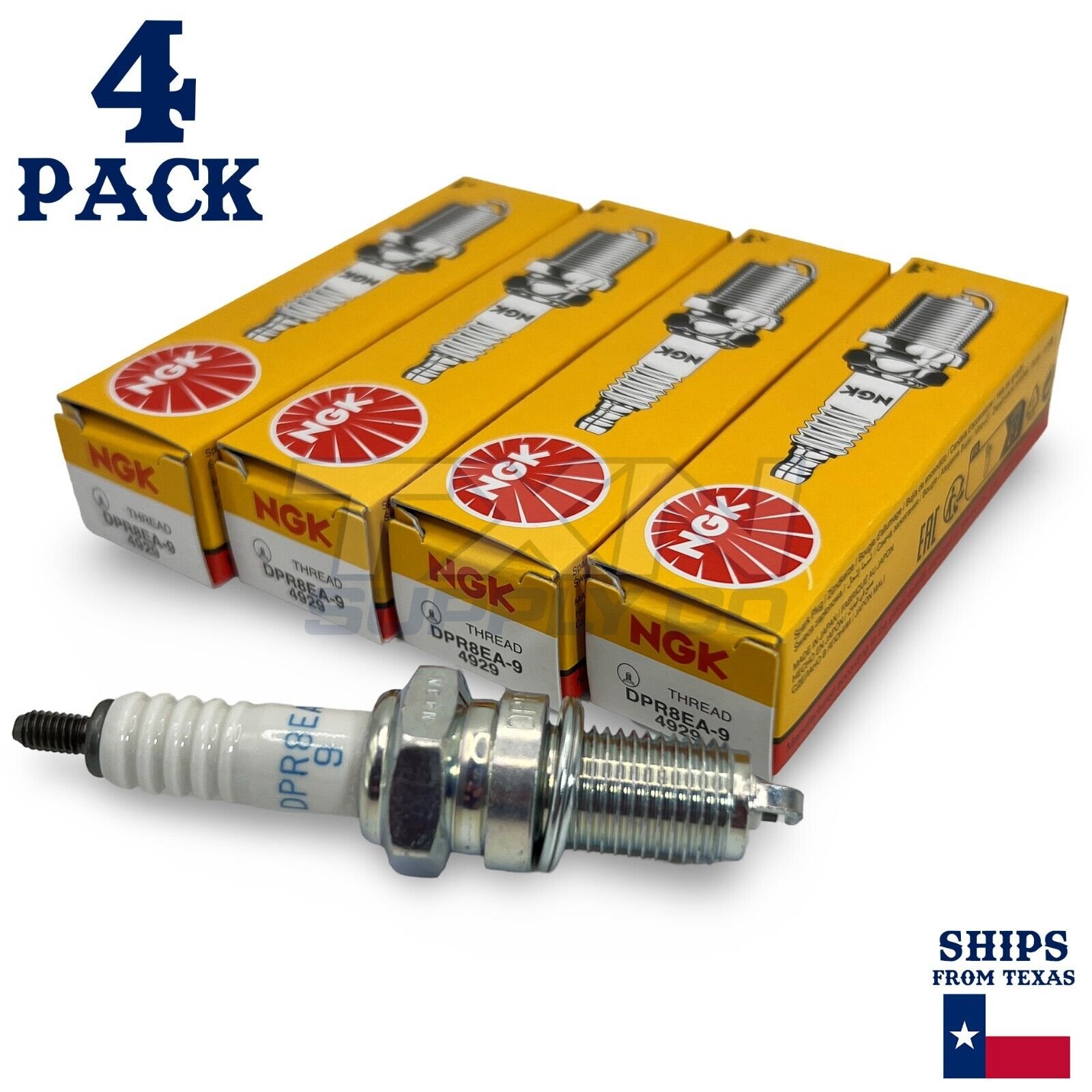NGK 4929 Spark Plug DPR8EA-9 - 4 Pack - Image 1