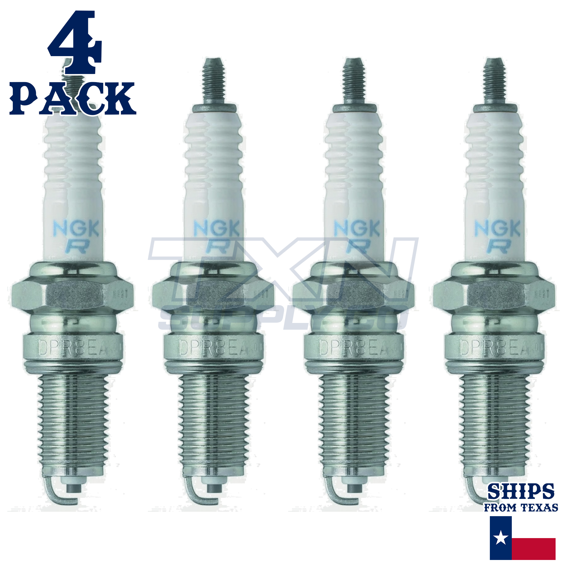 4 NGK Spark Plug - For 1995-1997 VS 600 GL Intruder Suzuki Motorcycle - Image 2