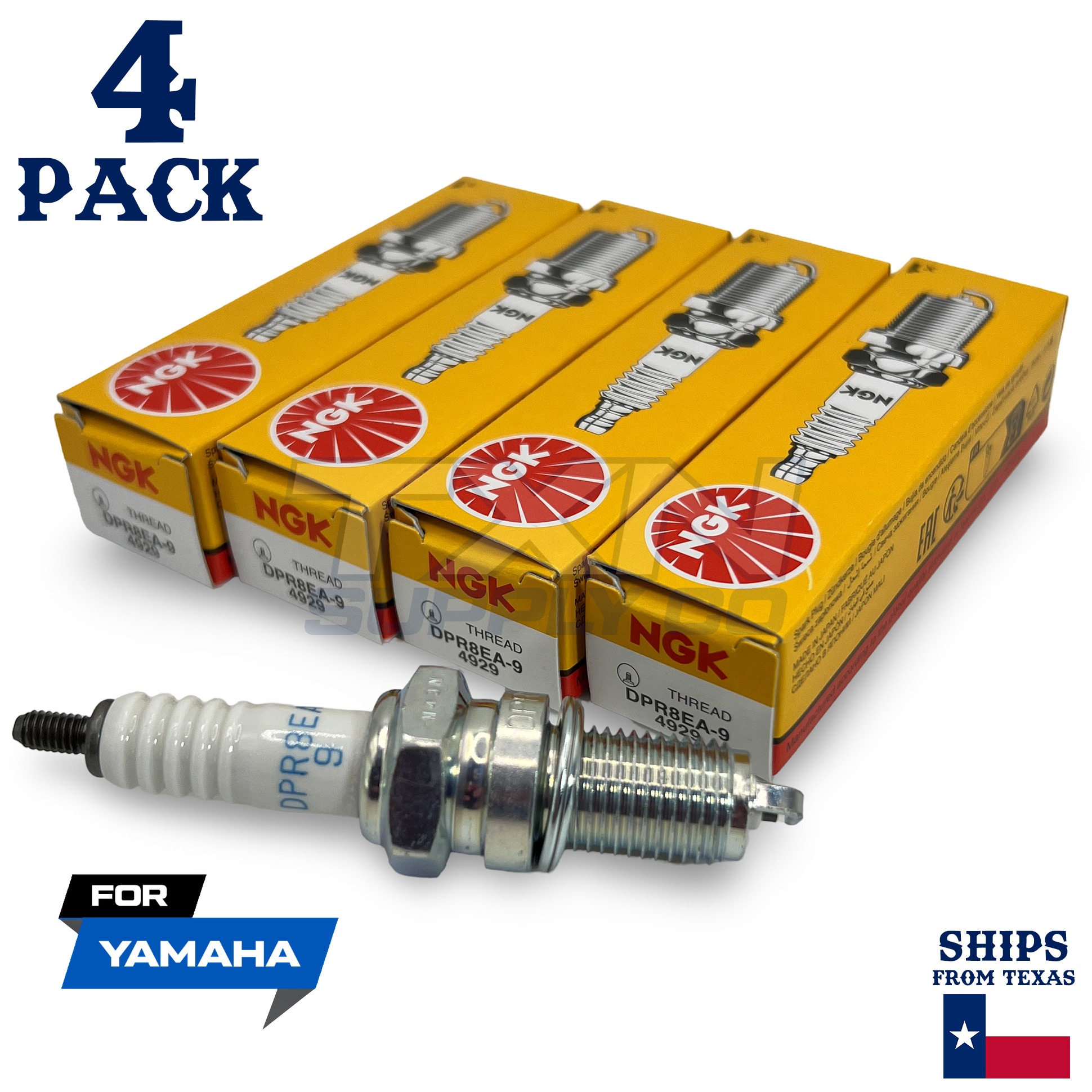 4 NGK Spark Plug - For XJ 900 P Yamaha Motorcycle - Image 1