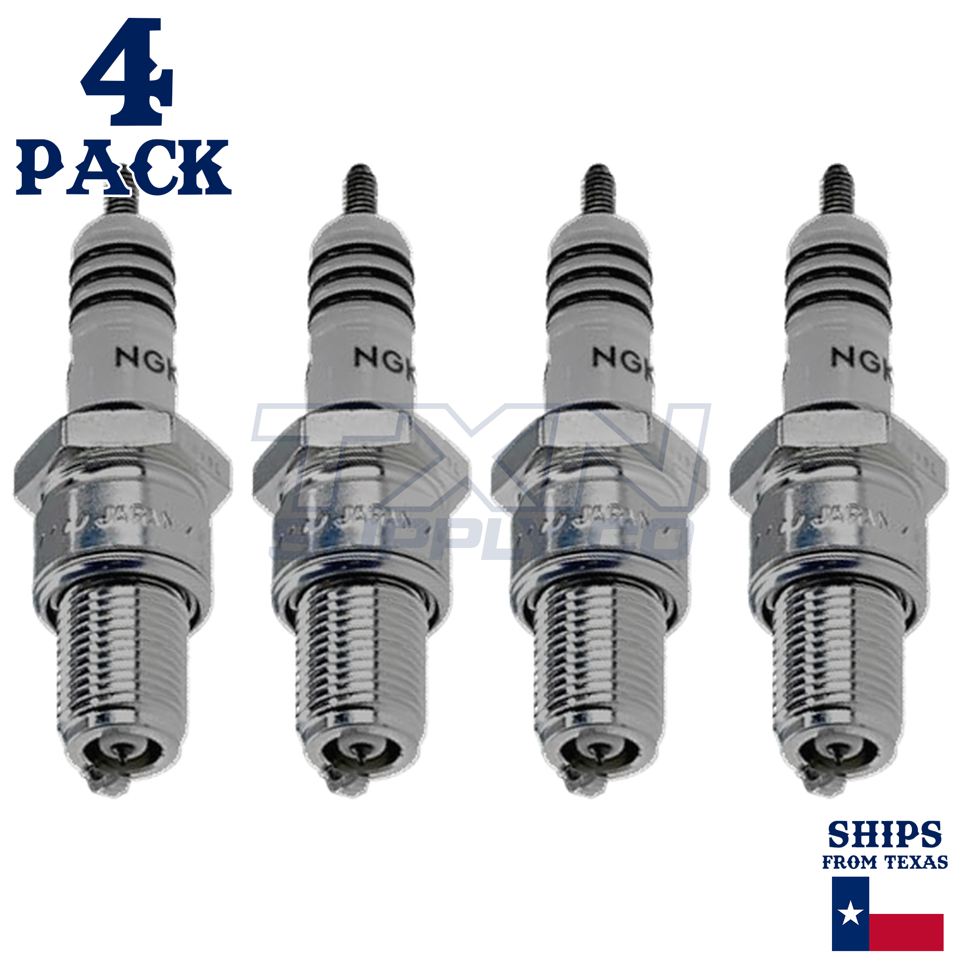 NGK 5044 BR8EIX Spark Plugs 4 Pack