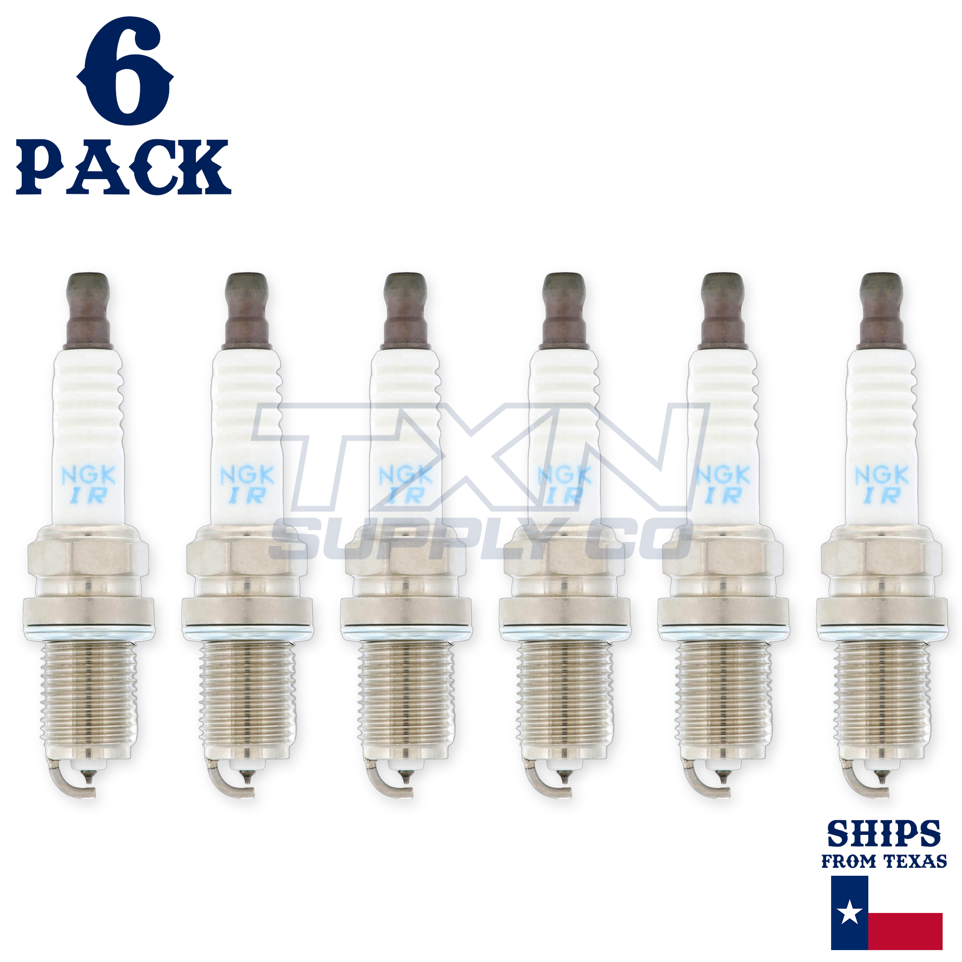 6 Pack NGK V-Power 5115 Spark Plugs IFR7F-4D - Image 1