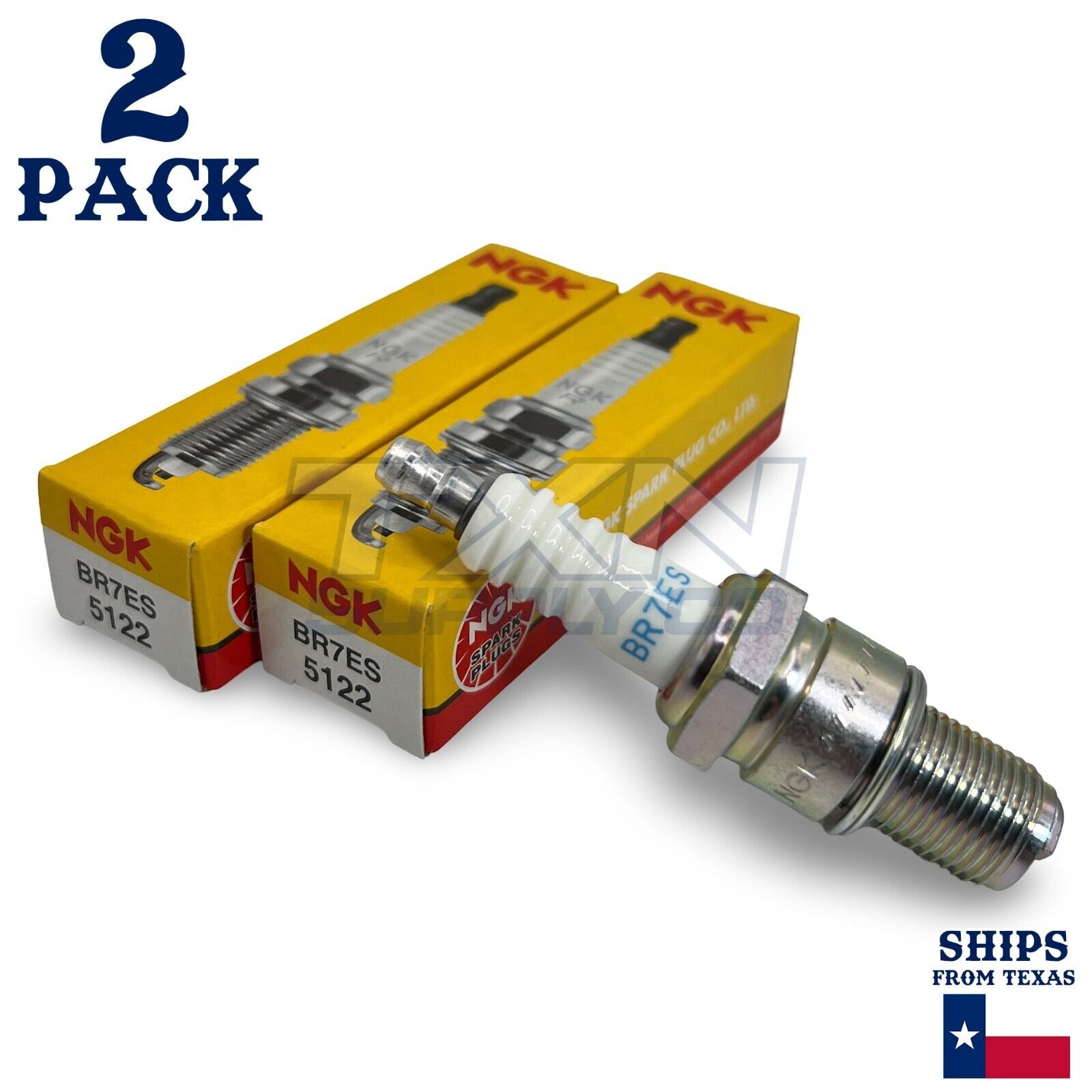 NGK 5122 Standard Spark Plug - BR7ES, 2 Pack - Image 1
