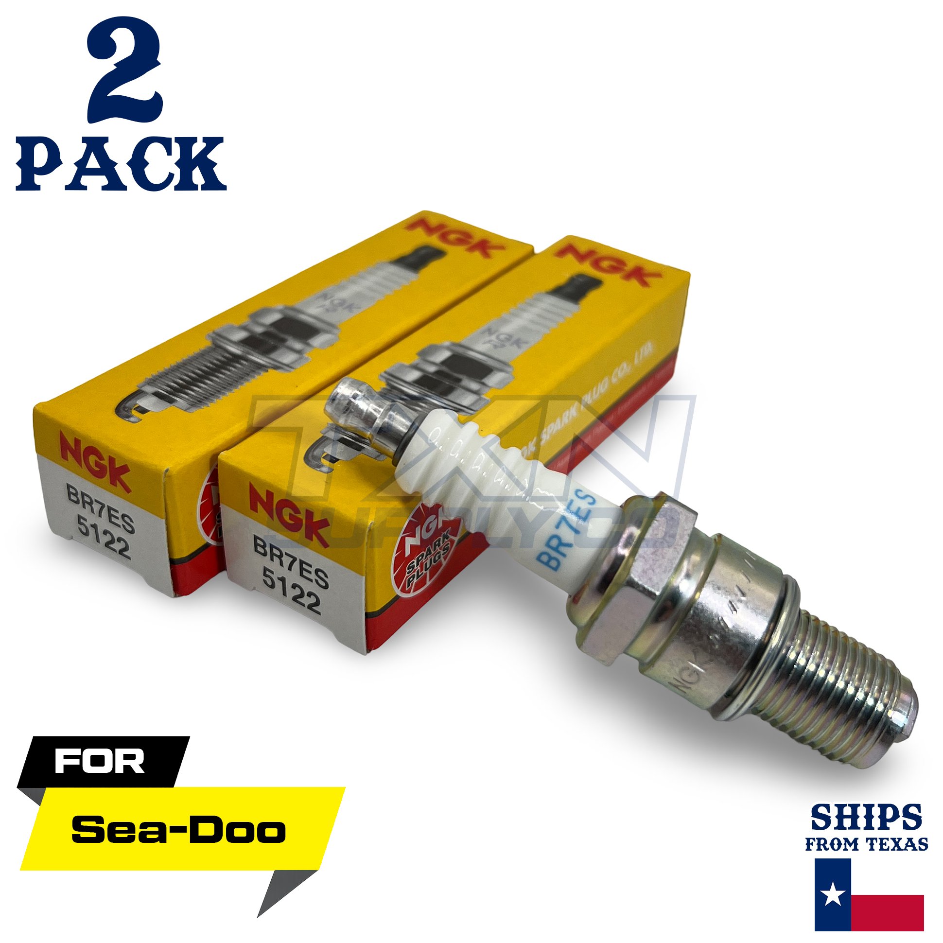 2 NGK Spark Plugs - For 5810 Sea-Doo Watercraft - Image 1