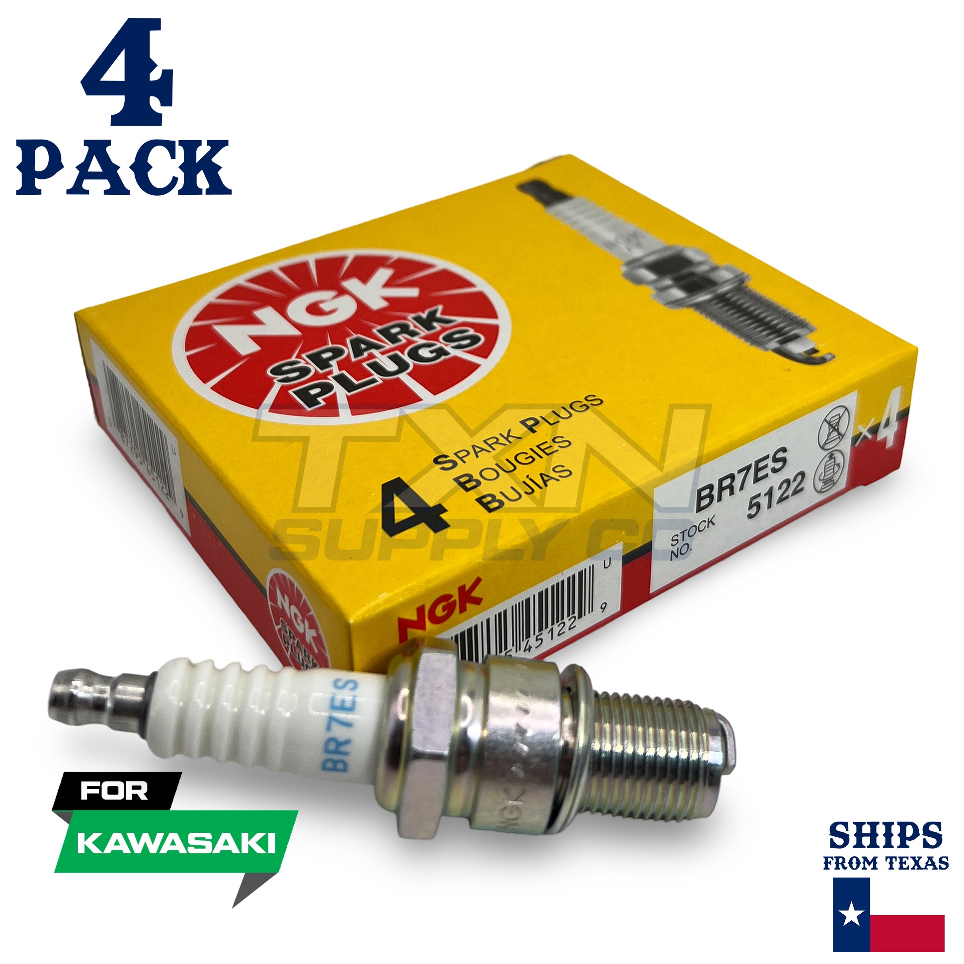 4 Pack NGK Spark Plug - For Z 650 B (B) Kawasaki - Image 1