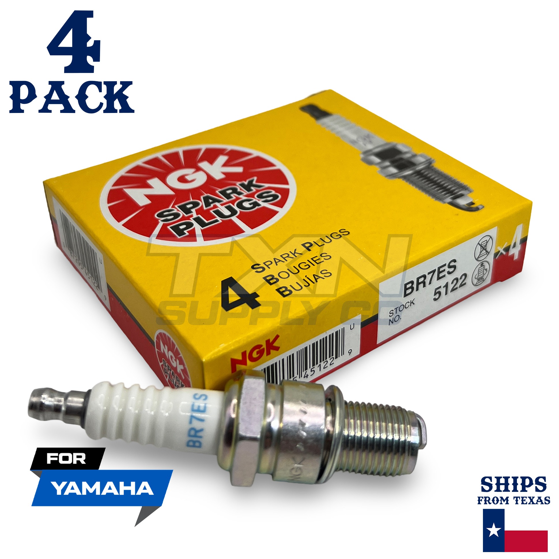 4 NGK Spark Plug - For XVS 1100 A Classic Yamaha Motorcycle - Image 1