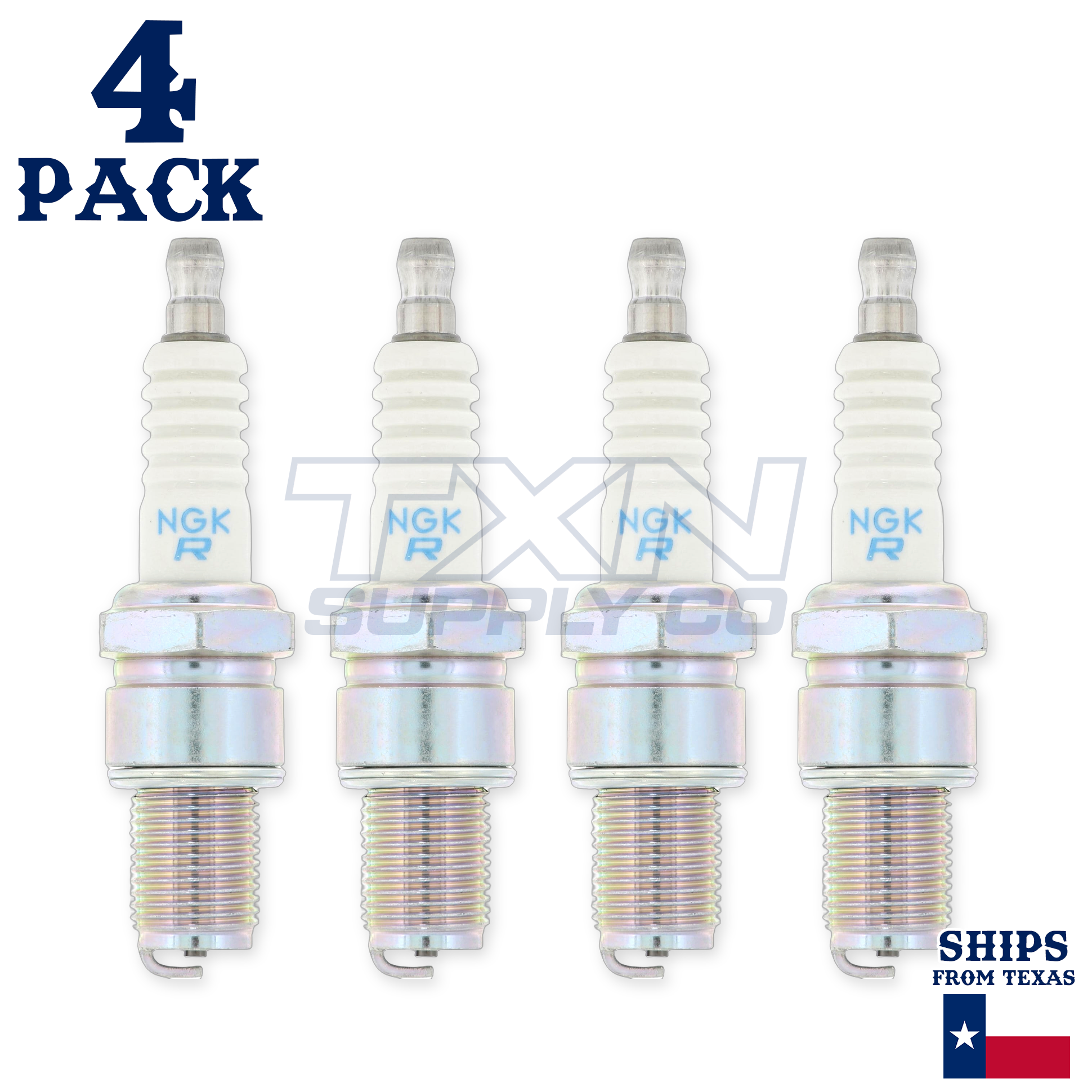 NGK BR7ES SOLID 6615 Standard Spark Plug, 4 Pack - Image 2