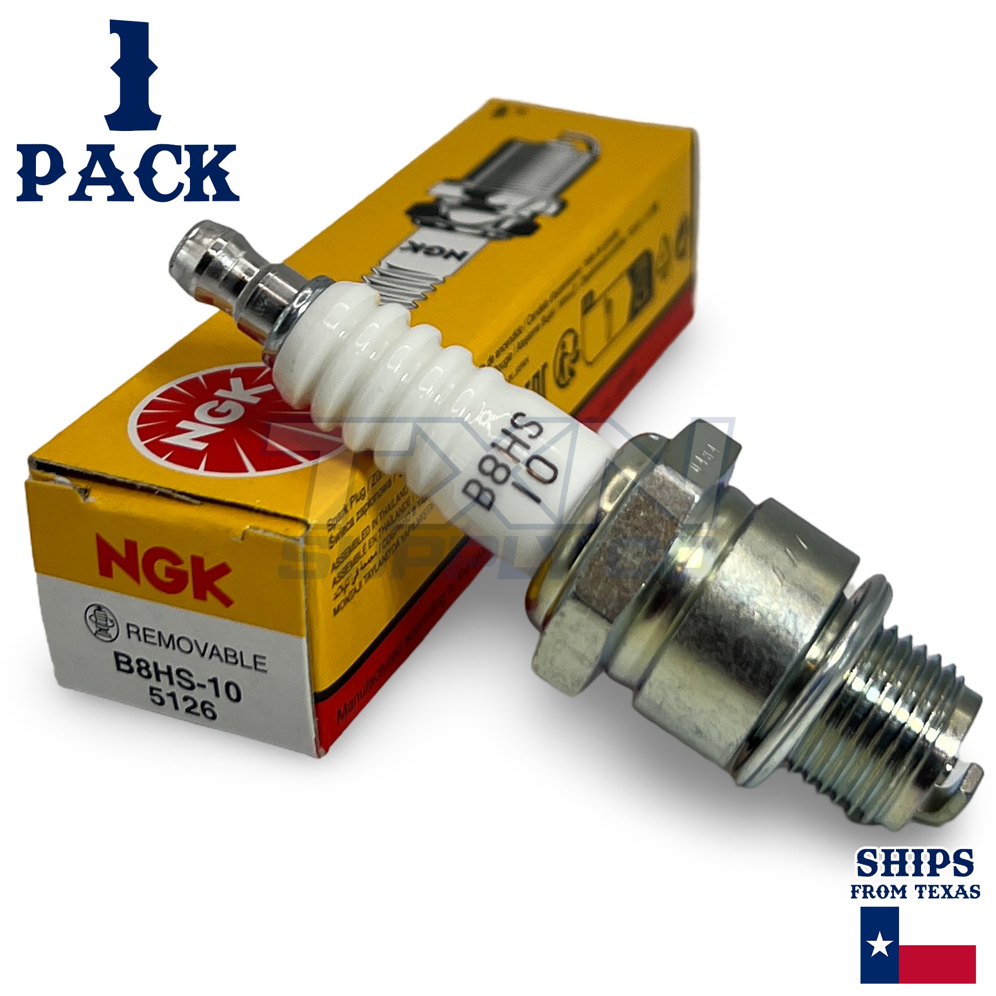 1 Pack NGK 5126 Spark Plugs B8HS-10 - Image 1