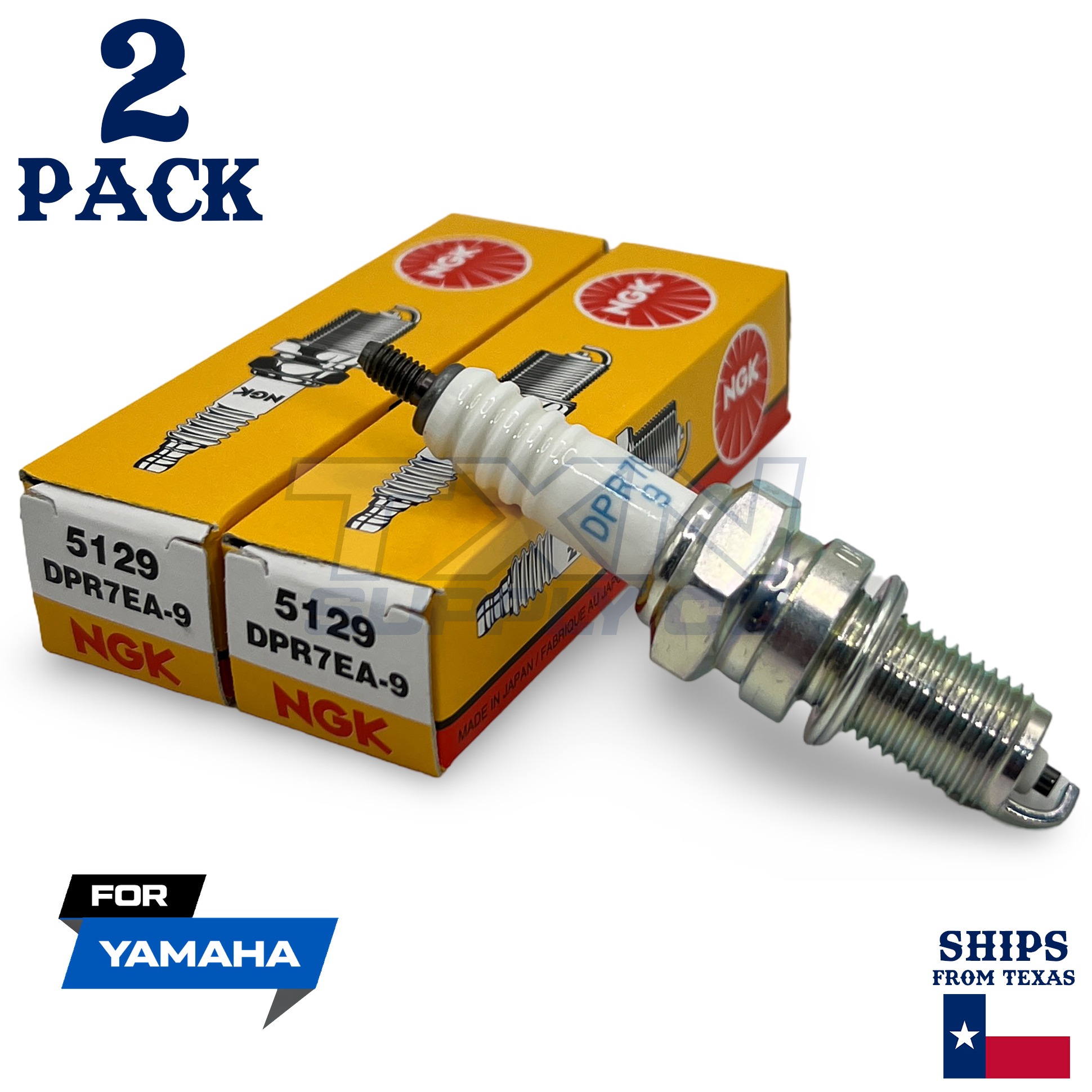 2 NGK Spark Plug - For XVS 650 V-Star Mid- night Yamaha Motorcycle - Image 1