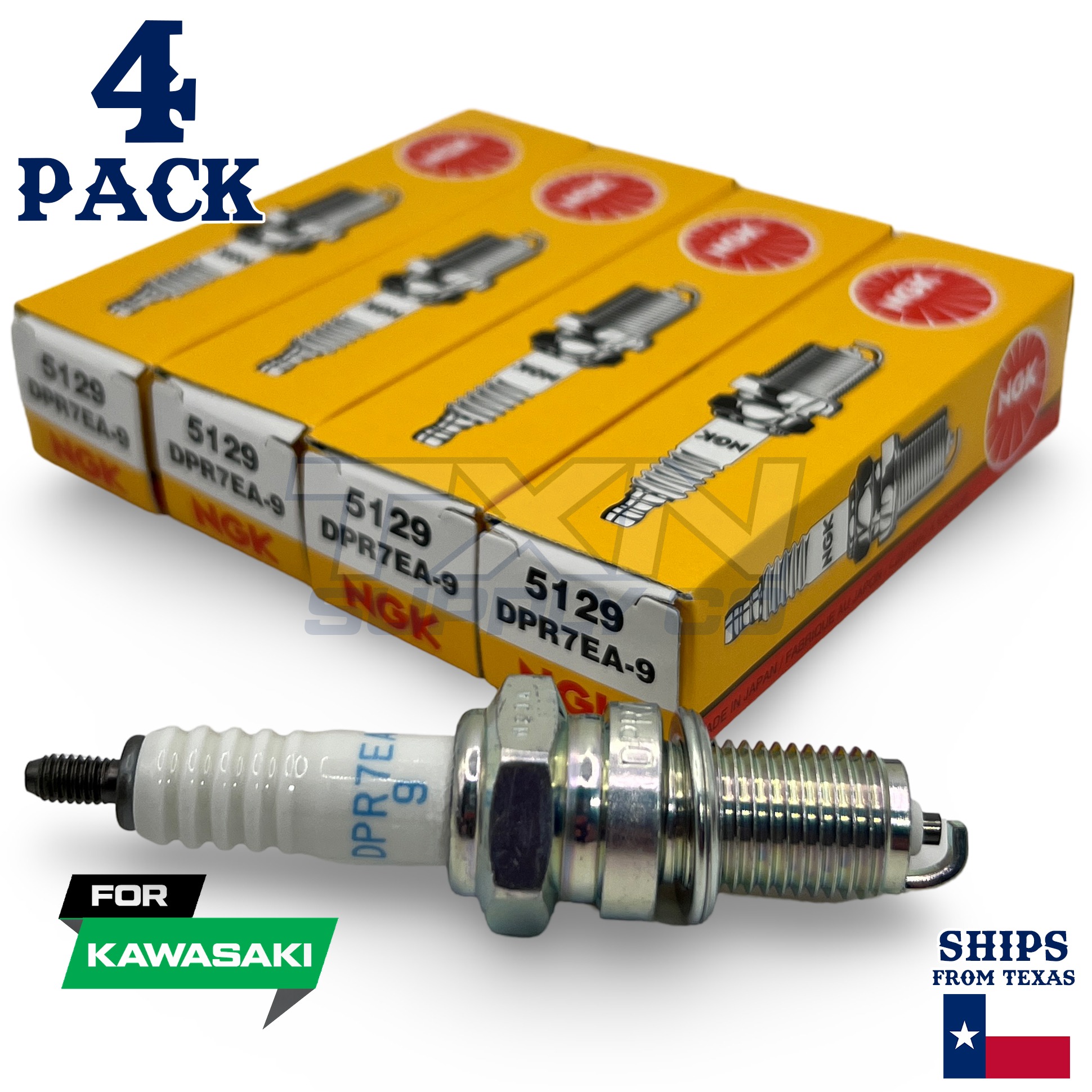 4 Pack NGK Spark Plug - For VN-15 1500 (VNT50A/VNT50C) Kawasaki Motorcycle - Image 1