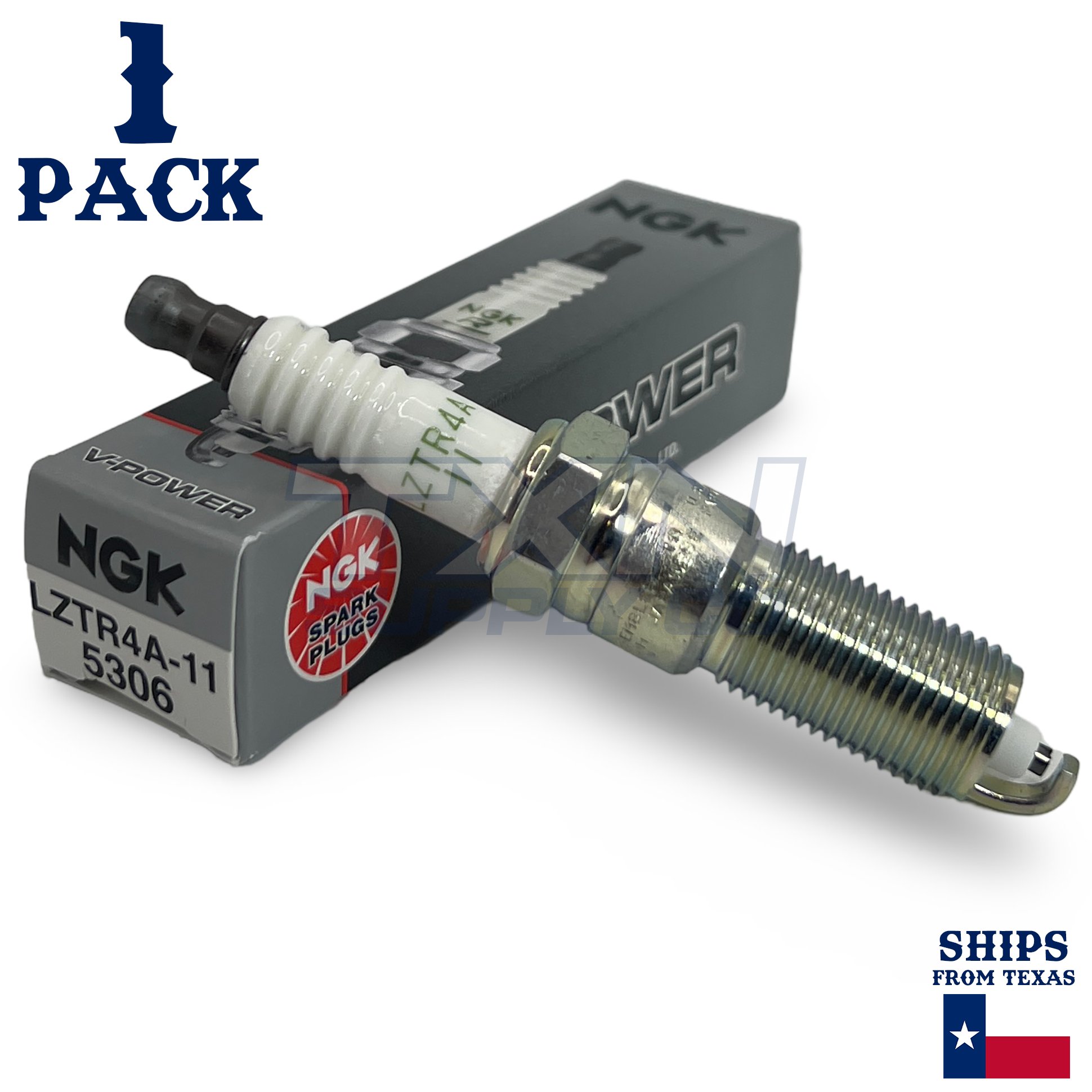 1 Pack NGK V-Power 5306 Spark Plugs LZTR4A-11 - Image 1