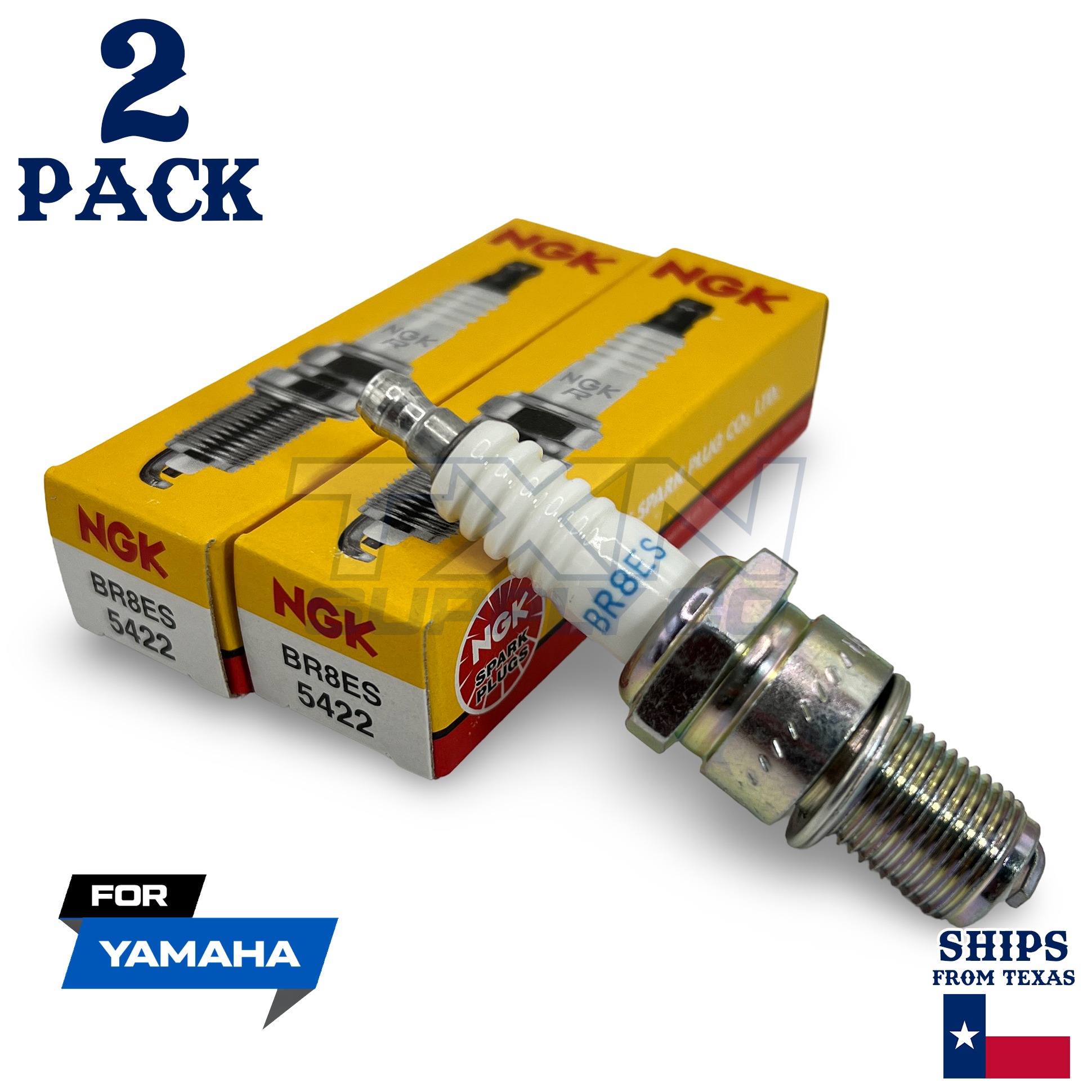 2 NGK Spark Plug - For DT 50 F Yamaha Motorcycle - Image 1