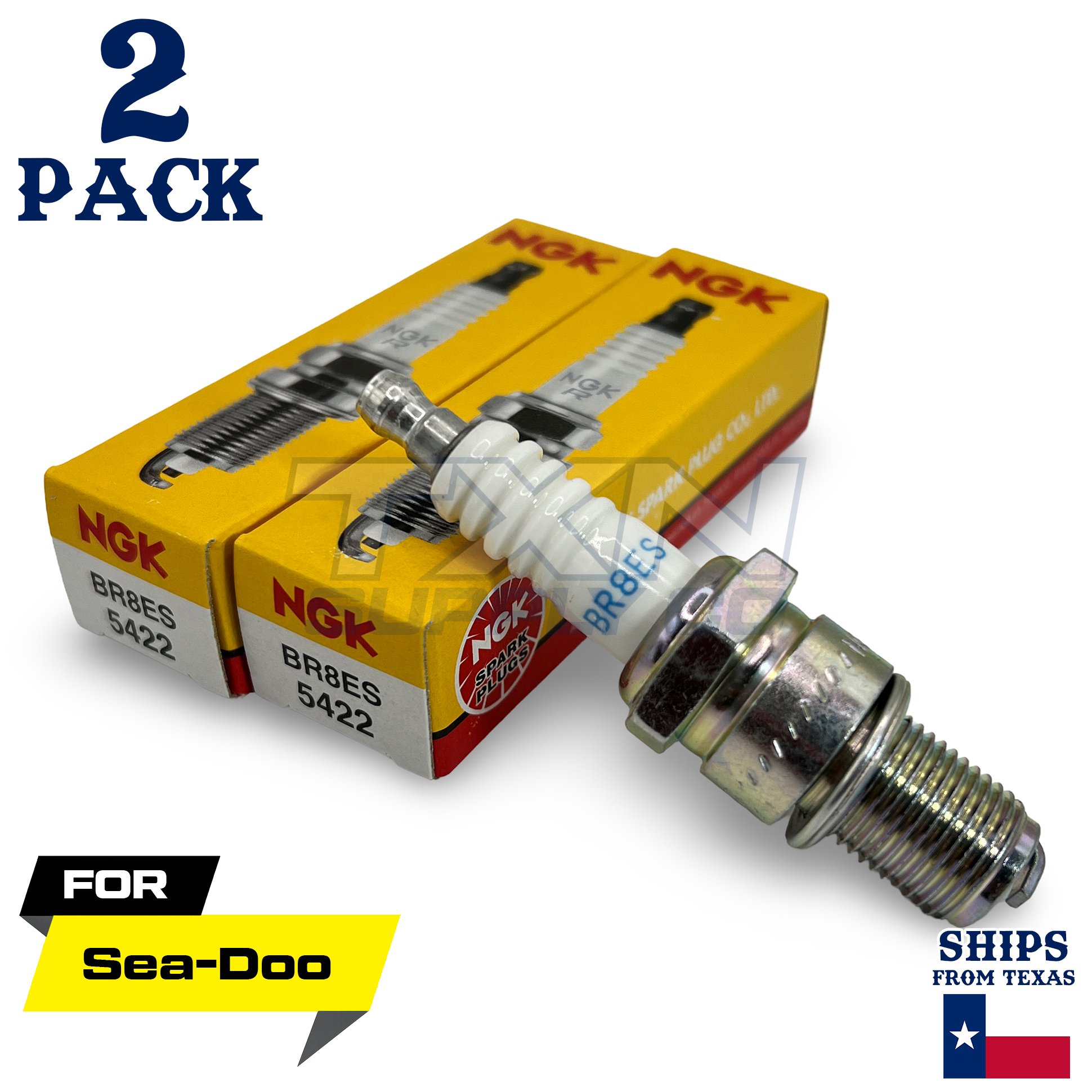 2 NGK Spark Plugs - For GSX - LTD Sea-Doo Watercraft - Image 1