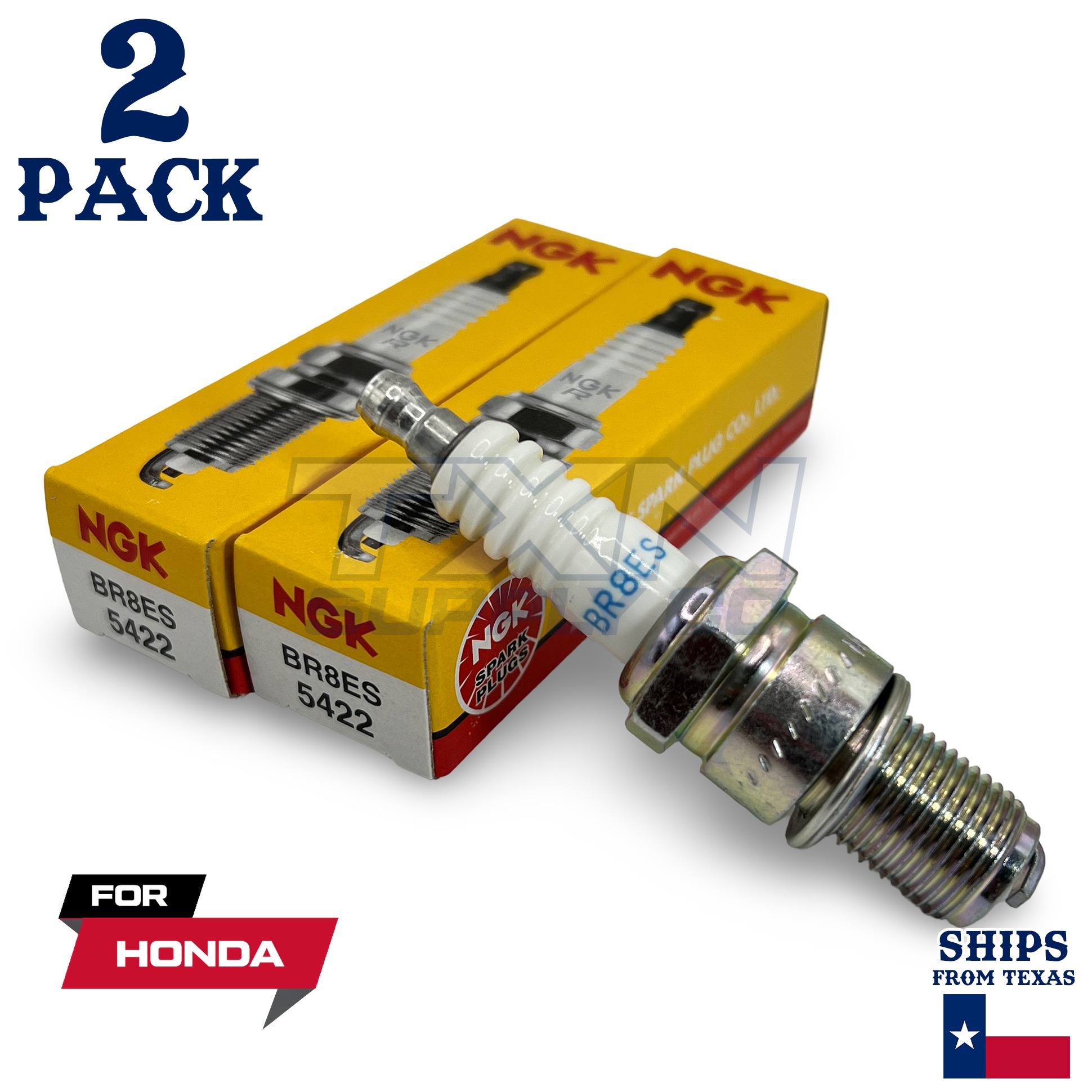 2 NGK Spark Plug - For 1998-2002 FES 125 Pantheon 2T Honda Motorcycle - Image 1