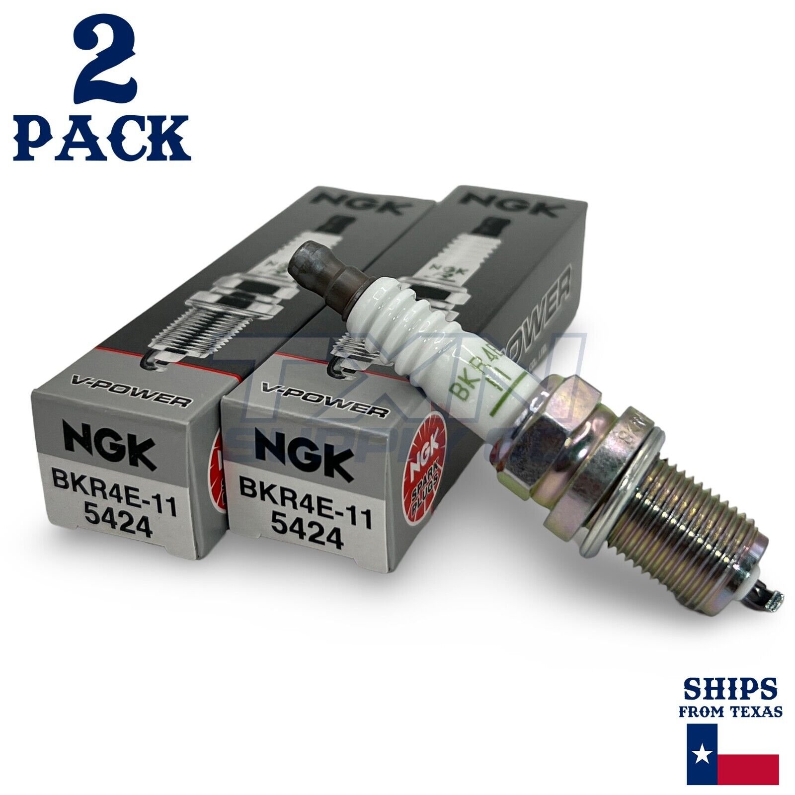 NGK 5424 Spark Plug BKR4E-11 - 2 Pack - Image 1