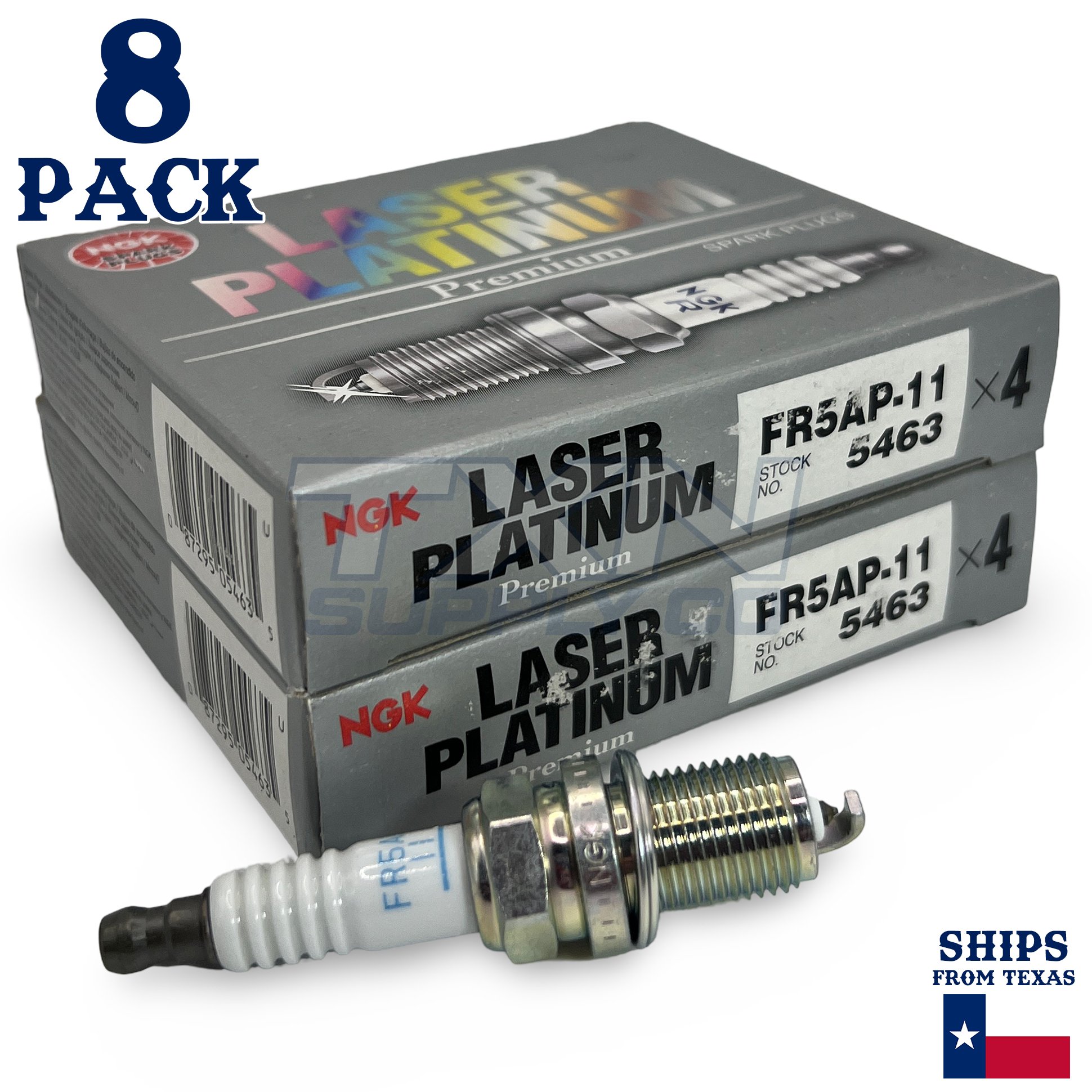NGK 5463 Laser Platinum Spark Plugs FR5AP-11 - 8 Pack