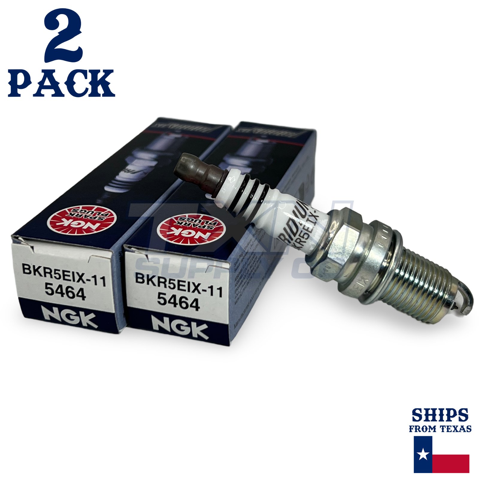 2 Pack NGK Iridium IX 5464 Spark Plugs BKR5EIX-11 - Image 1