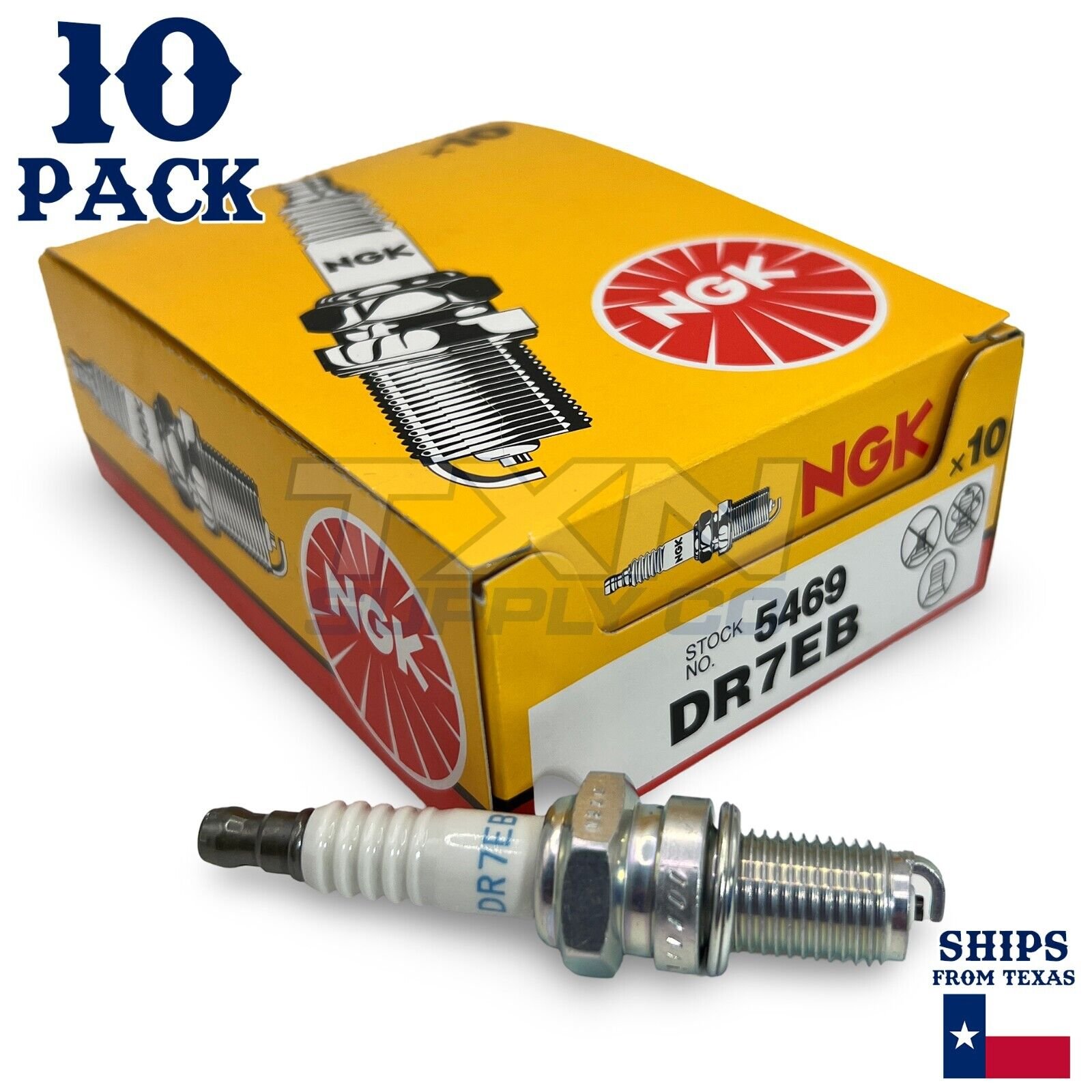 NGK Standard Spark Plugs DR7EB 5469 - 10 Pack - Image 1