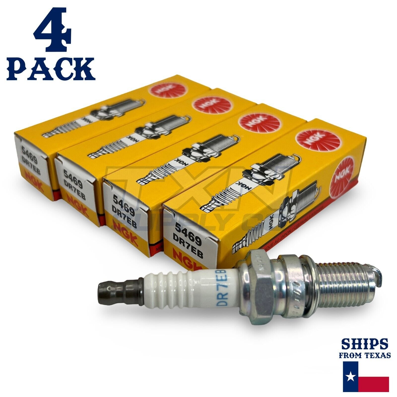 NGK Standard Spark Plugs DR7EB 5469 - 4 Pack - Image 1