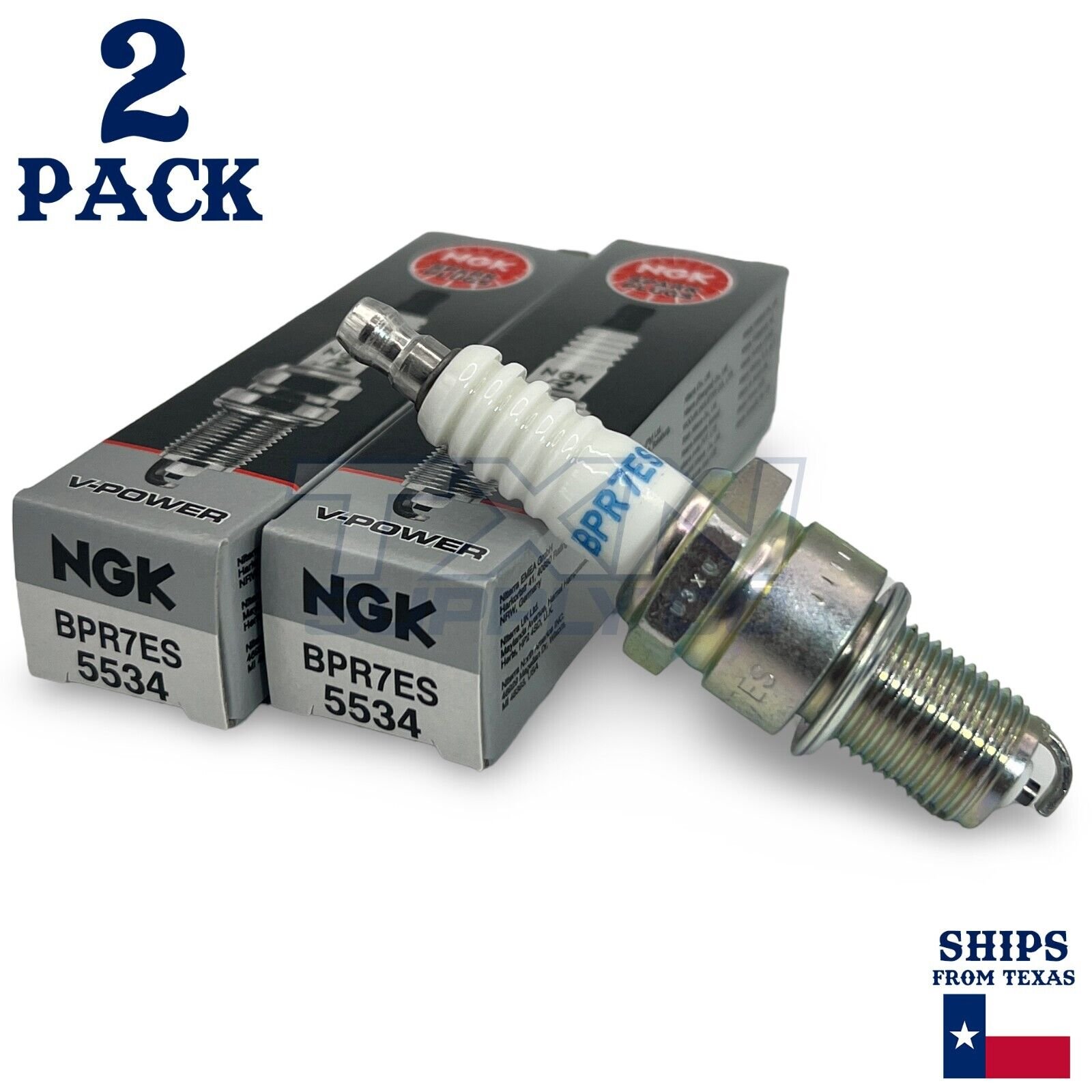 NGK 5534 Spark Plugs BPR7ES - 2 Pack - Image 1