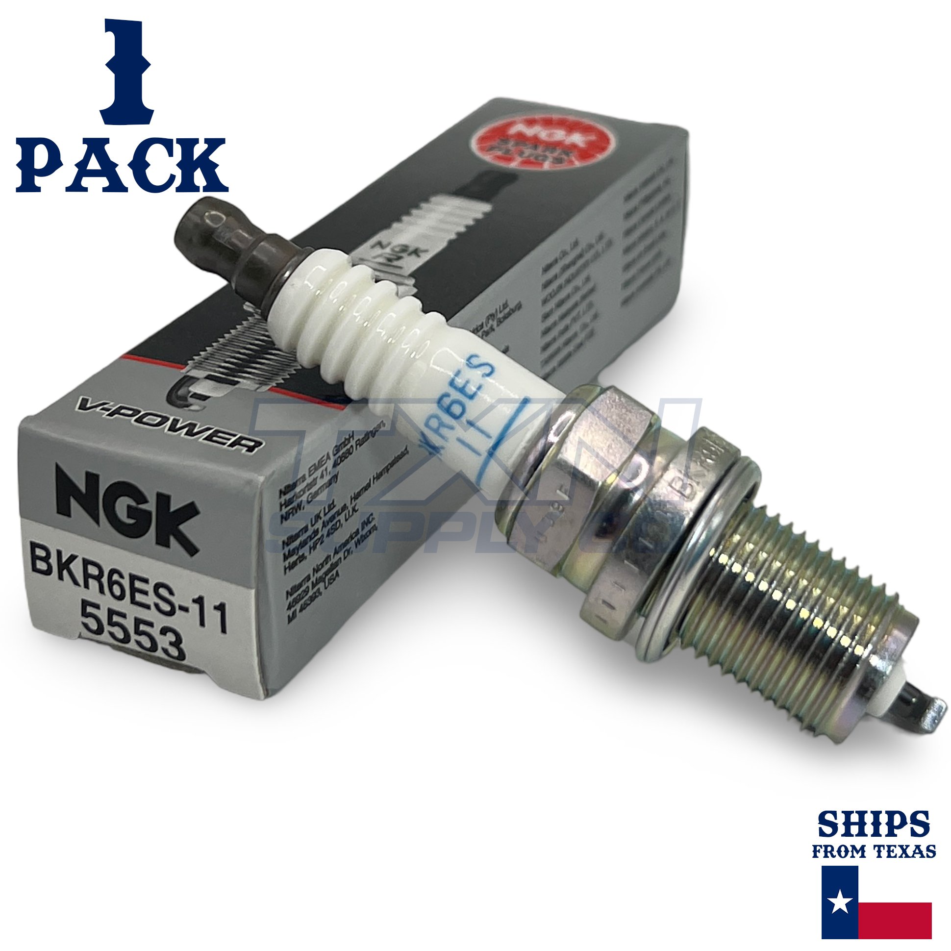 NGK 5553 Spark Plug BKR6ES-11 - 1 Pack - Image 1
