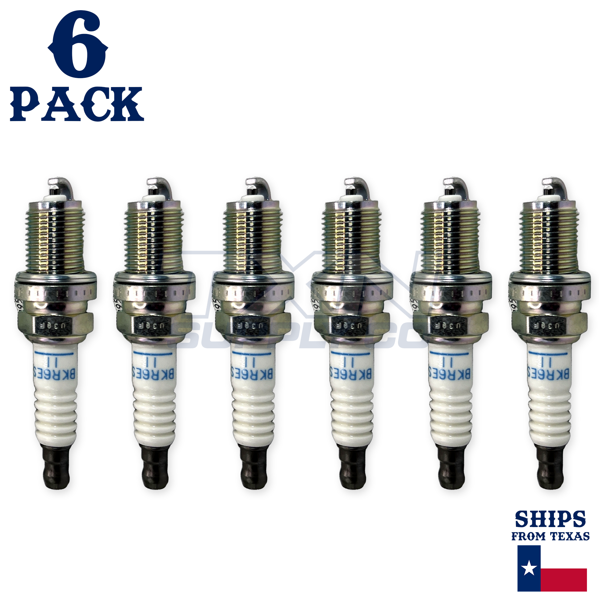 6 Pack NGK 5553 Spark Plugs BKR6ES-11 - Image 1