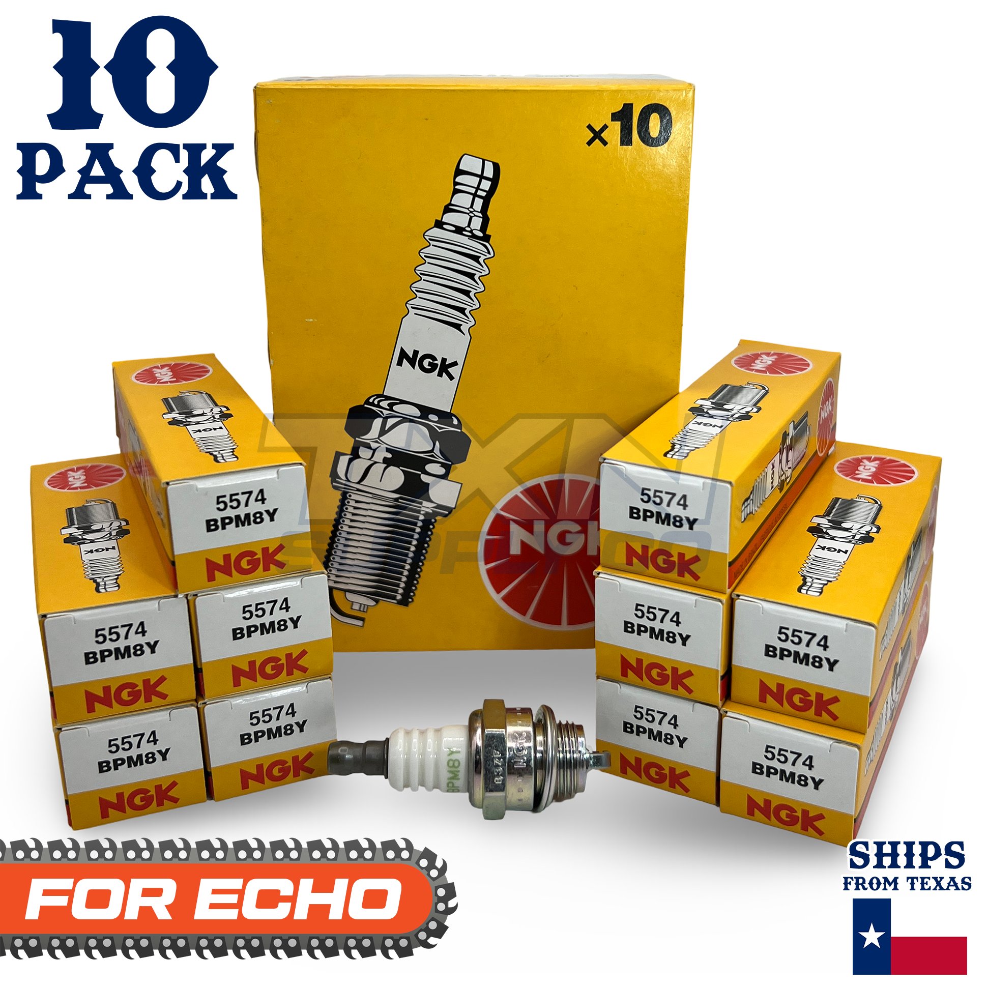 10 Pack NGK Spark Plug - CS-6700 Echo Chainsaw - Image 1