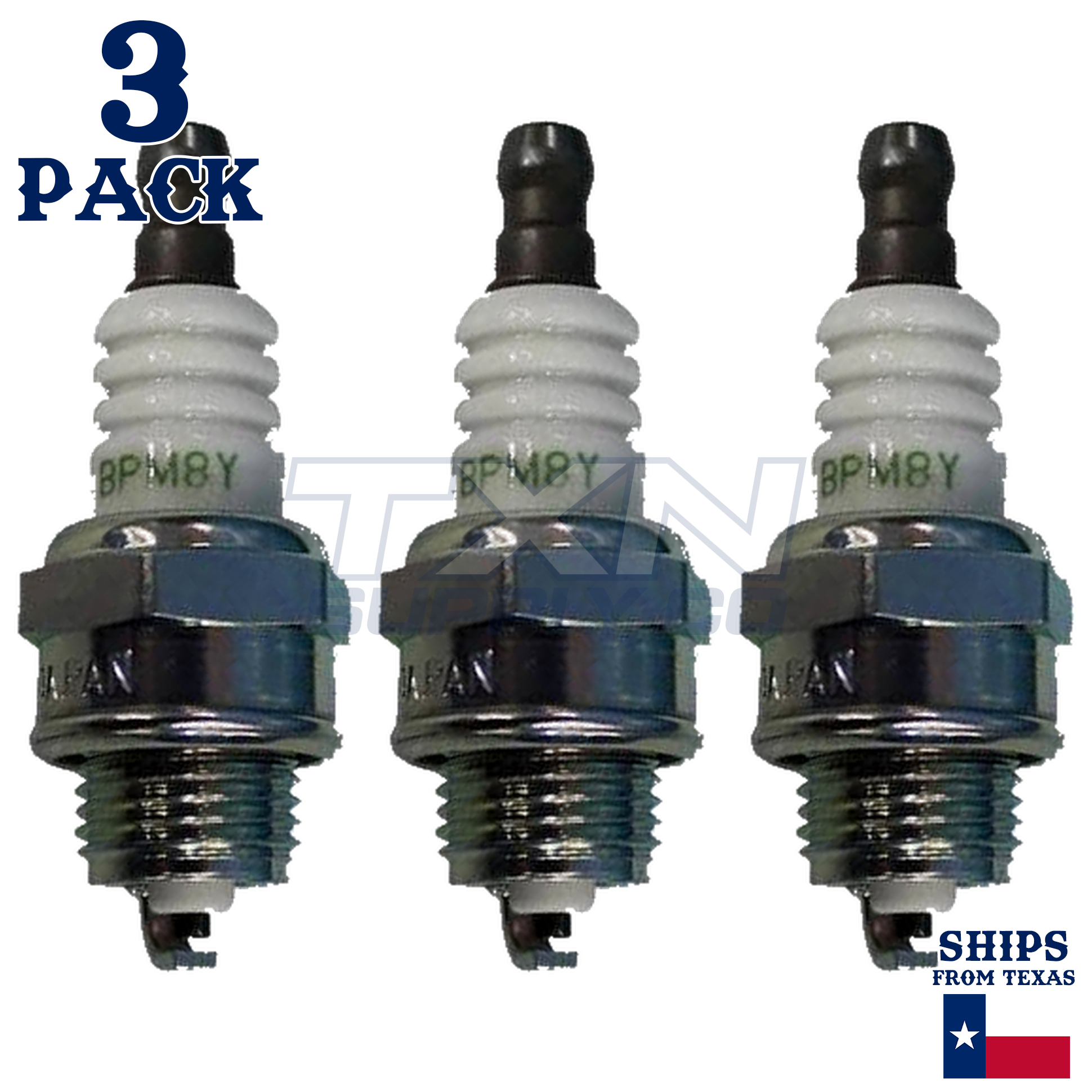 NGK 5574 (BPM8Y) NGK Spark Plugs - 3 Pack - Image 1