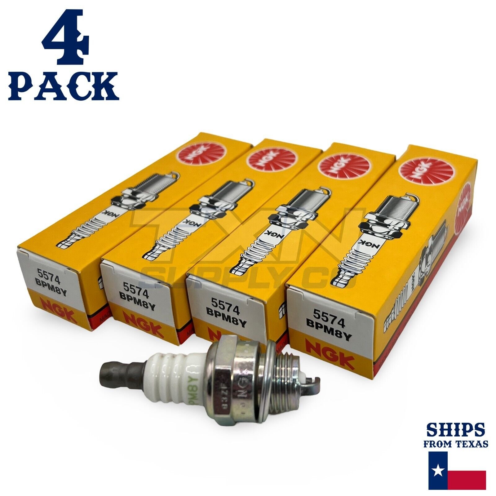NGK 5574 (BPM8Y) NGK Spark Plugs - 4 Pack - Image 1
