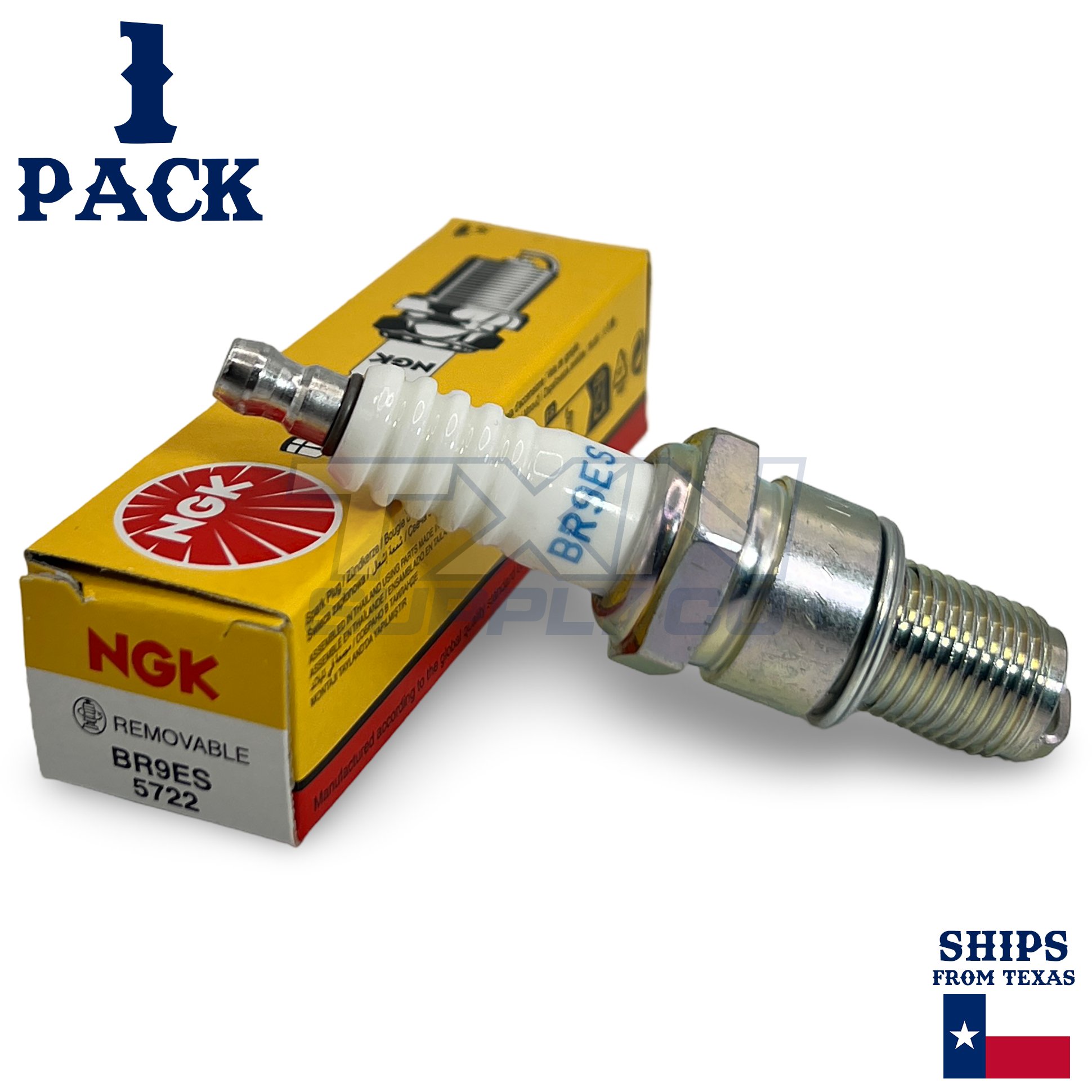 1 Pack NGK V-Power 5722 Spark Plugs BR9ES - Image 1