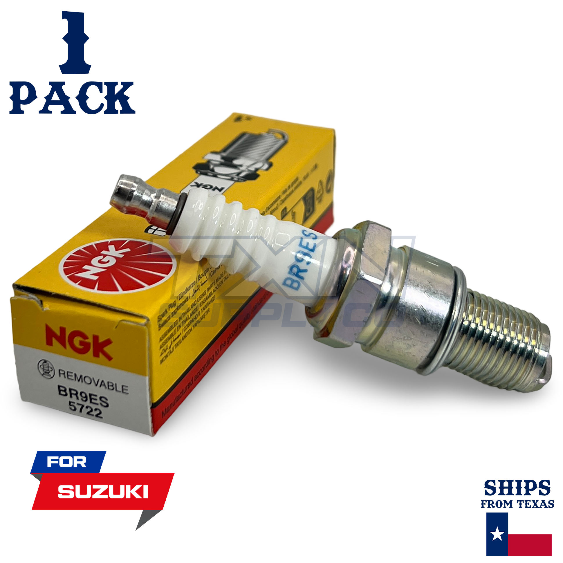 1 NGK Spark Plug - For TS 200 Suzuki Motorcycle - Image 1