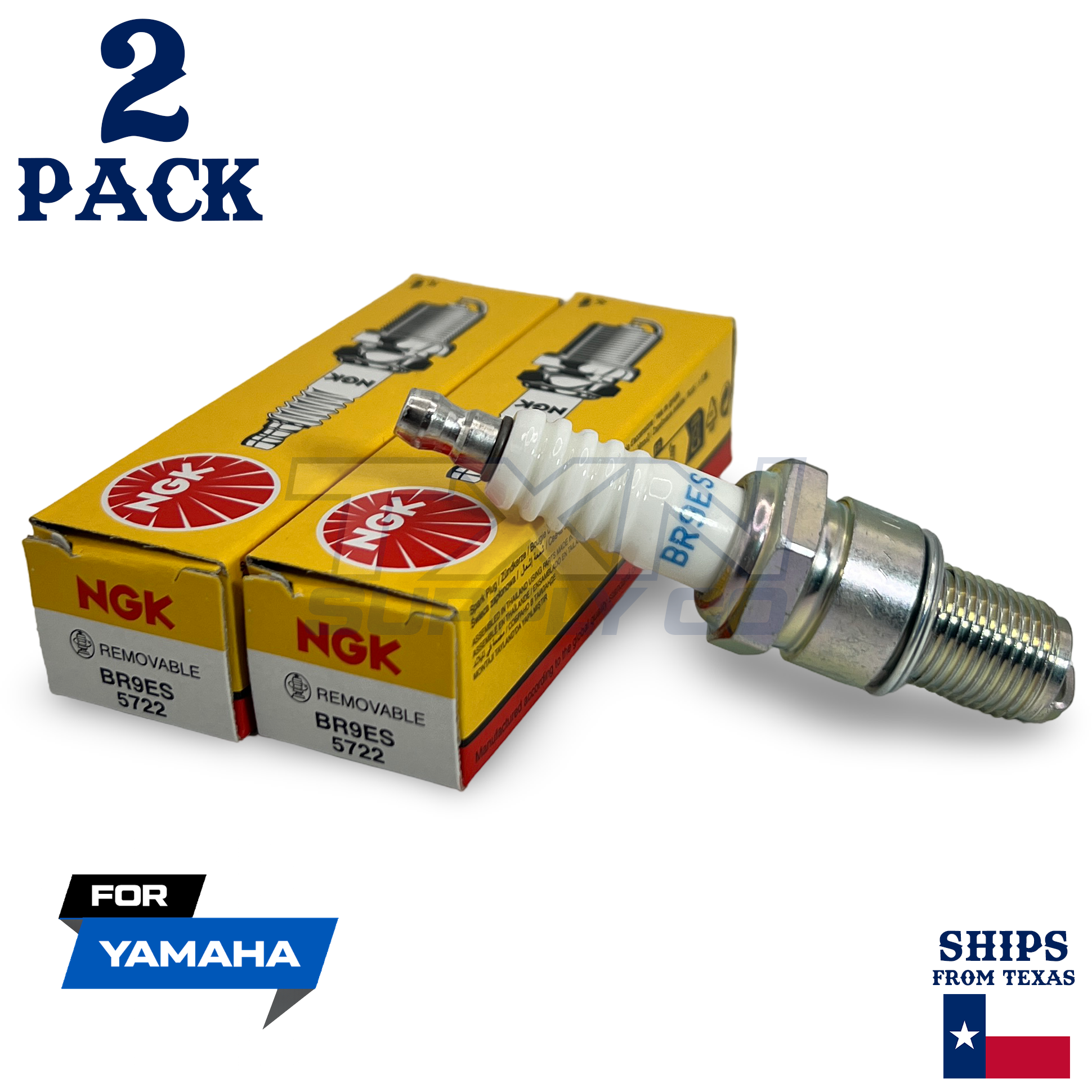 2 NGK Spark Plug - For DT 200 RE Yamaha Motorcycle - Image 1