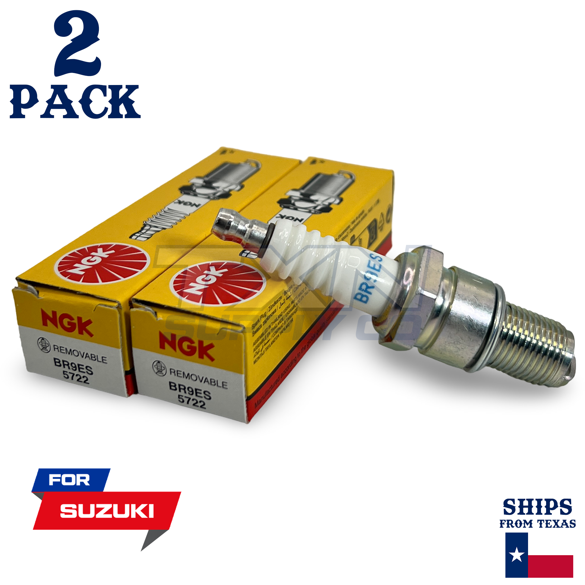 2 NGK Spark Plug - For RG 250 C Suzuki Motorcycle - Image 1