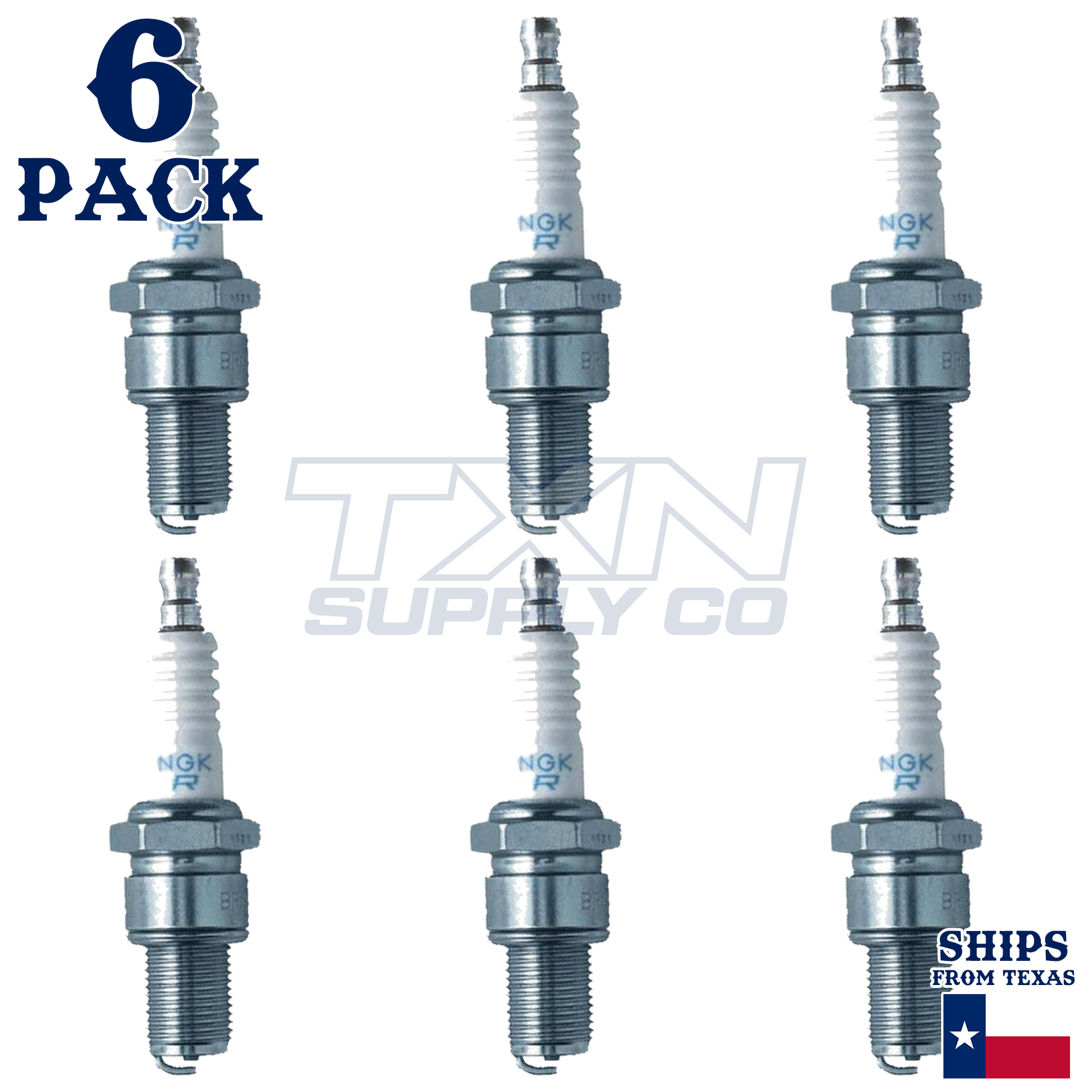 6 Pack NGK V-Power 5722 Spark Plugs BR9ES - Image 2