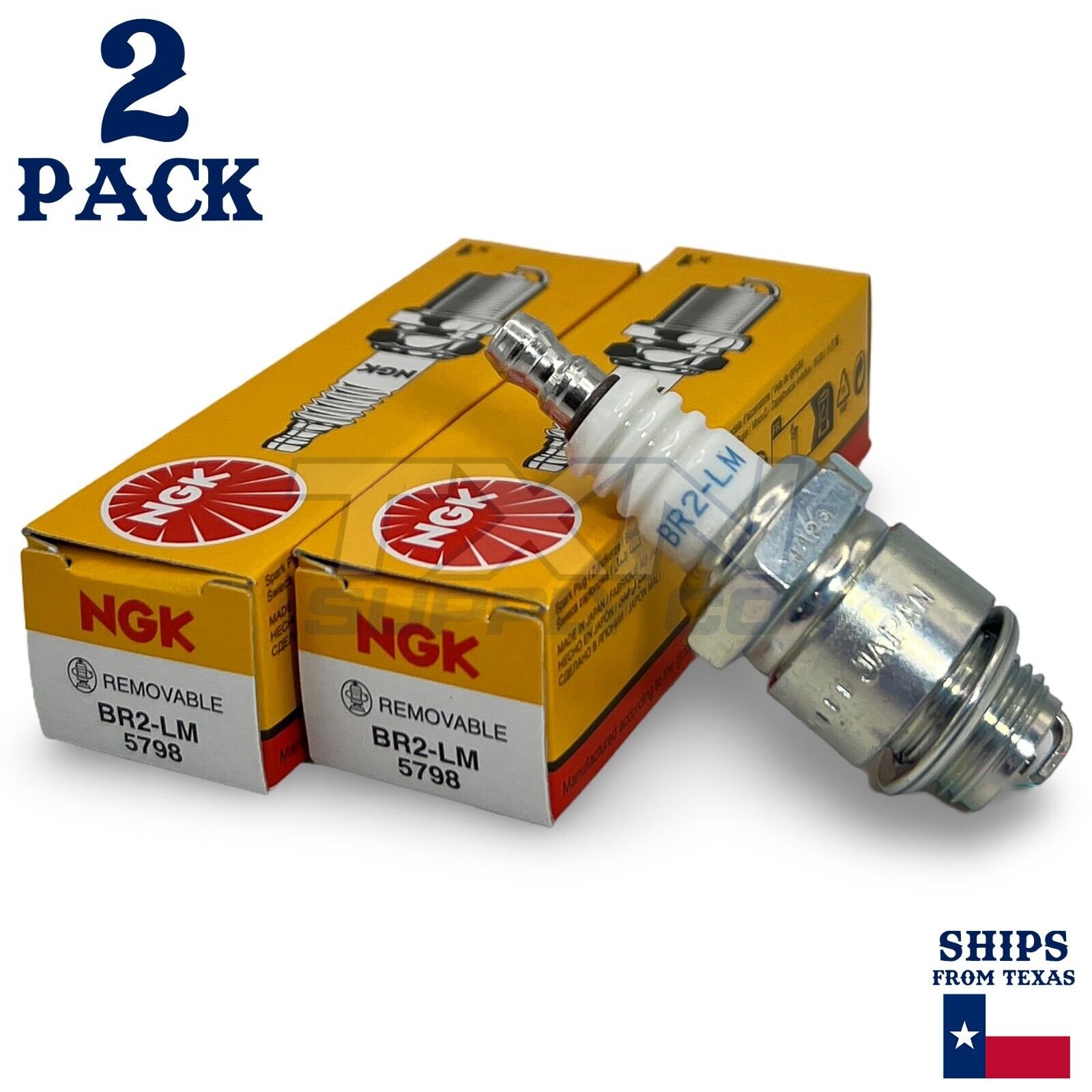 NGK 5798 Spark Plug BR2LM - 2 Pack - Image 1